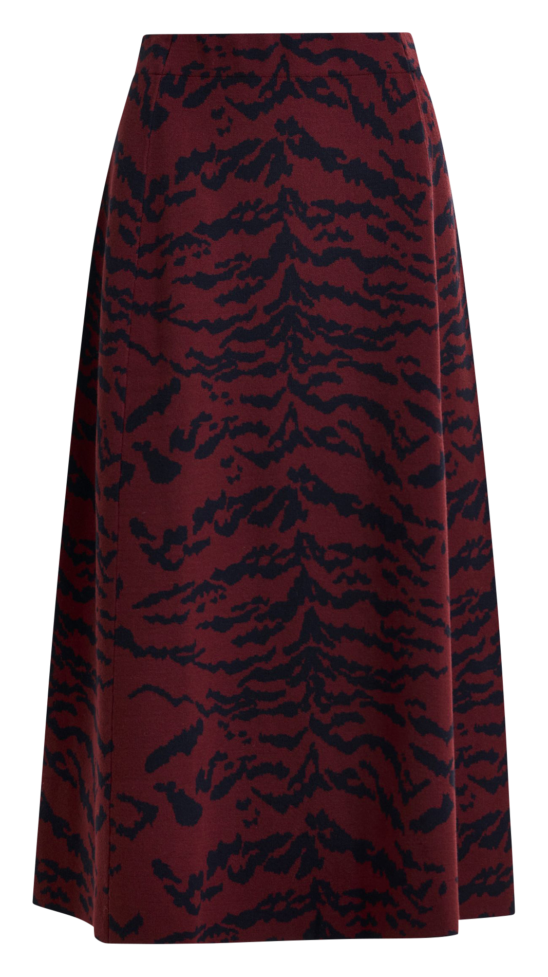 Jupe midi imprimé tigre ESSENTIEL ANTWERP Rouge