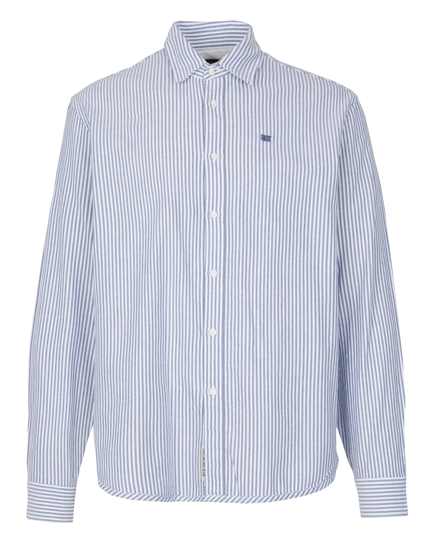 Chemise droite col classique rayée en coton NAPAPIJRI Bleu