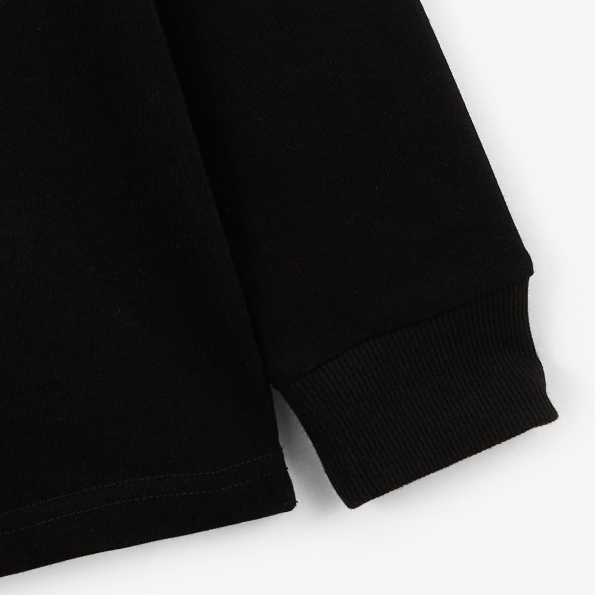 Embroidered Striped Rugby Shirt for Boys SERGE BLANCO Black