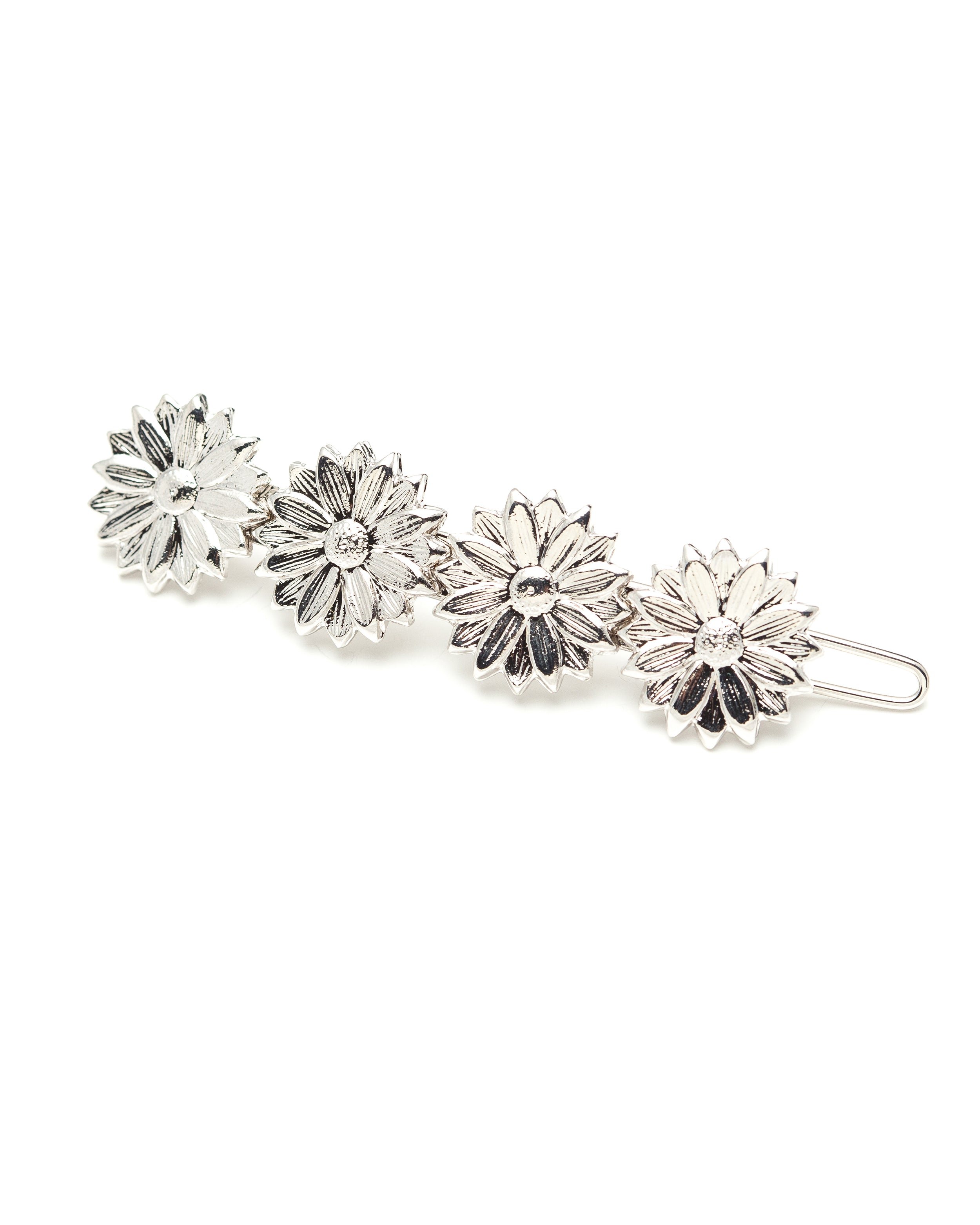 Mini silver-plated flower hair clip MONSIEUR SIMONE Silver