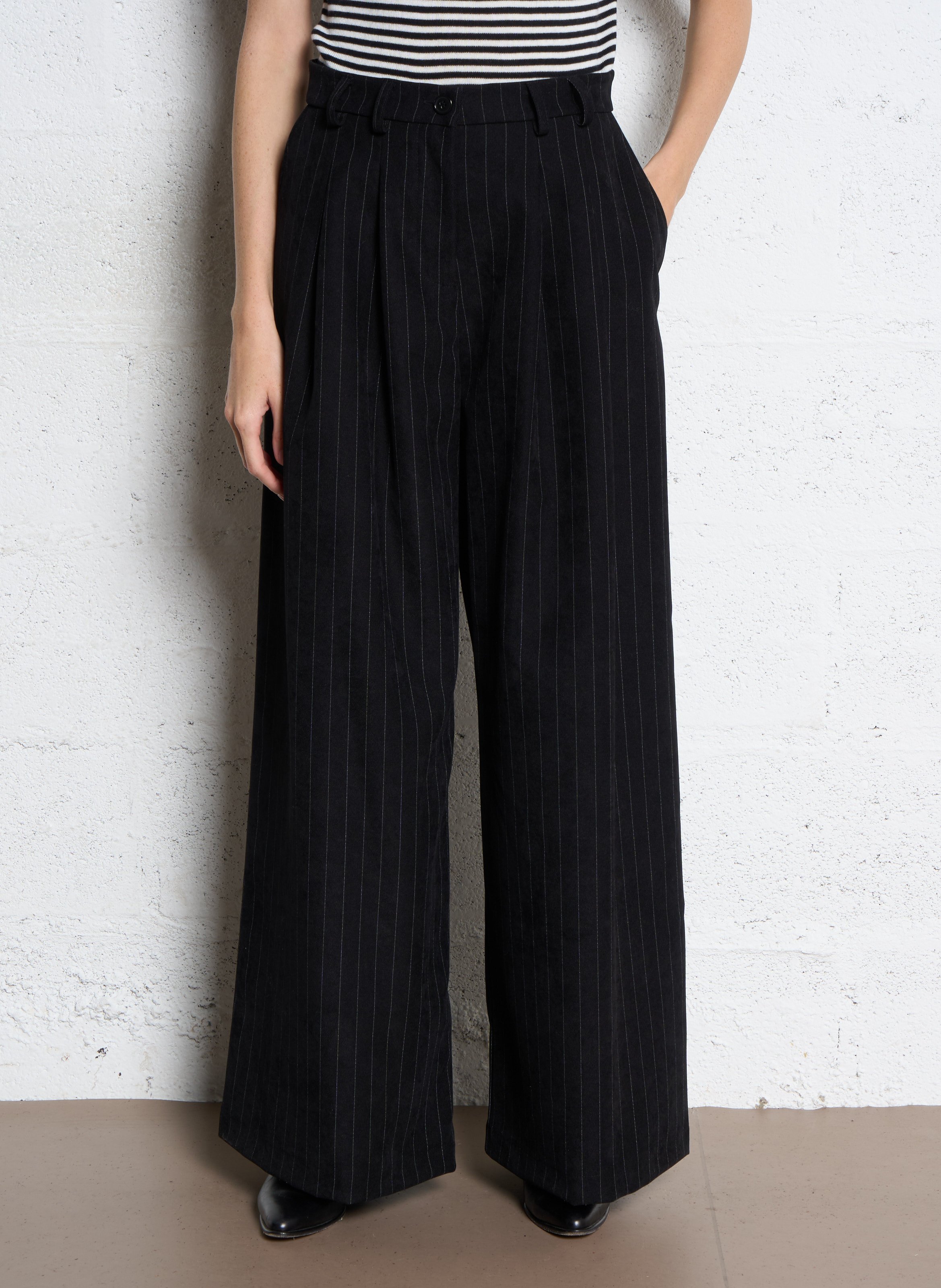 Pantalon palazzo à rayures PLEASE