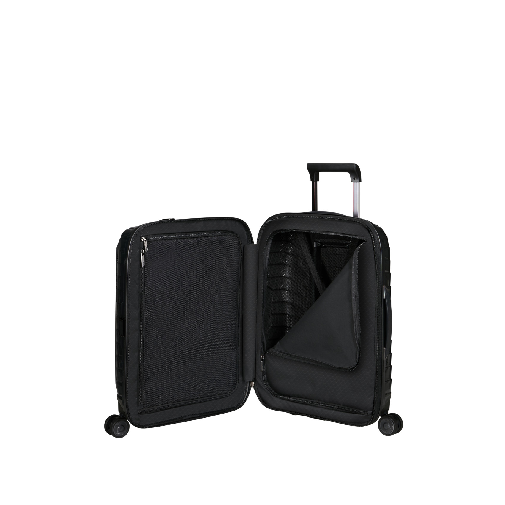 Proxis 4-wheel carry-on suitcase size S Black