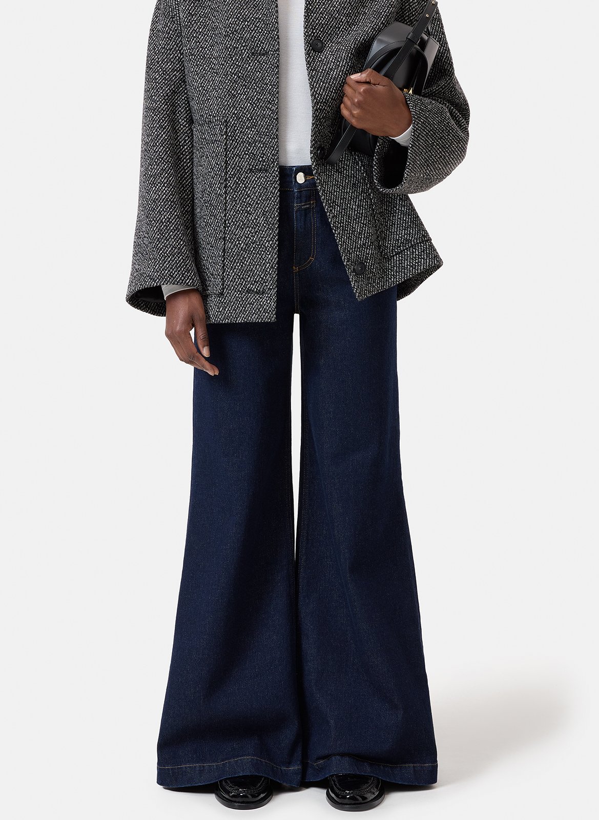 High-waisted flare jeans in denim CLOSED Blue