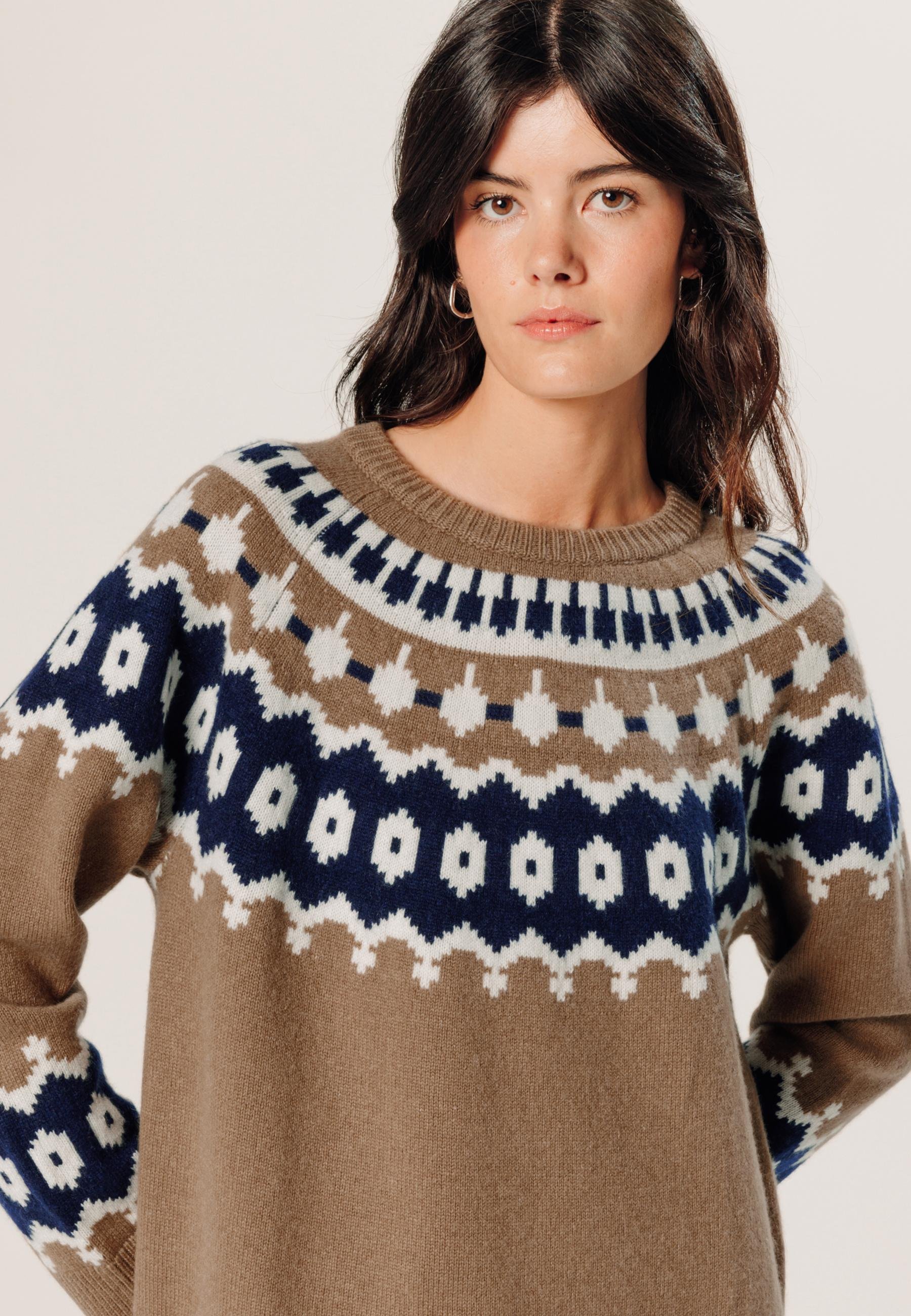 Cashmere Jacquard sweater RODIER Brown