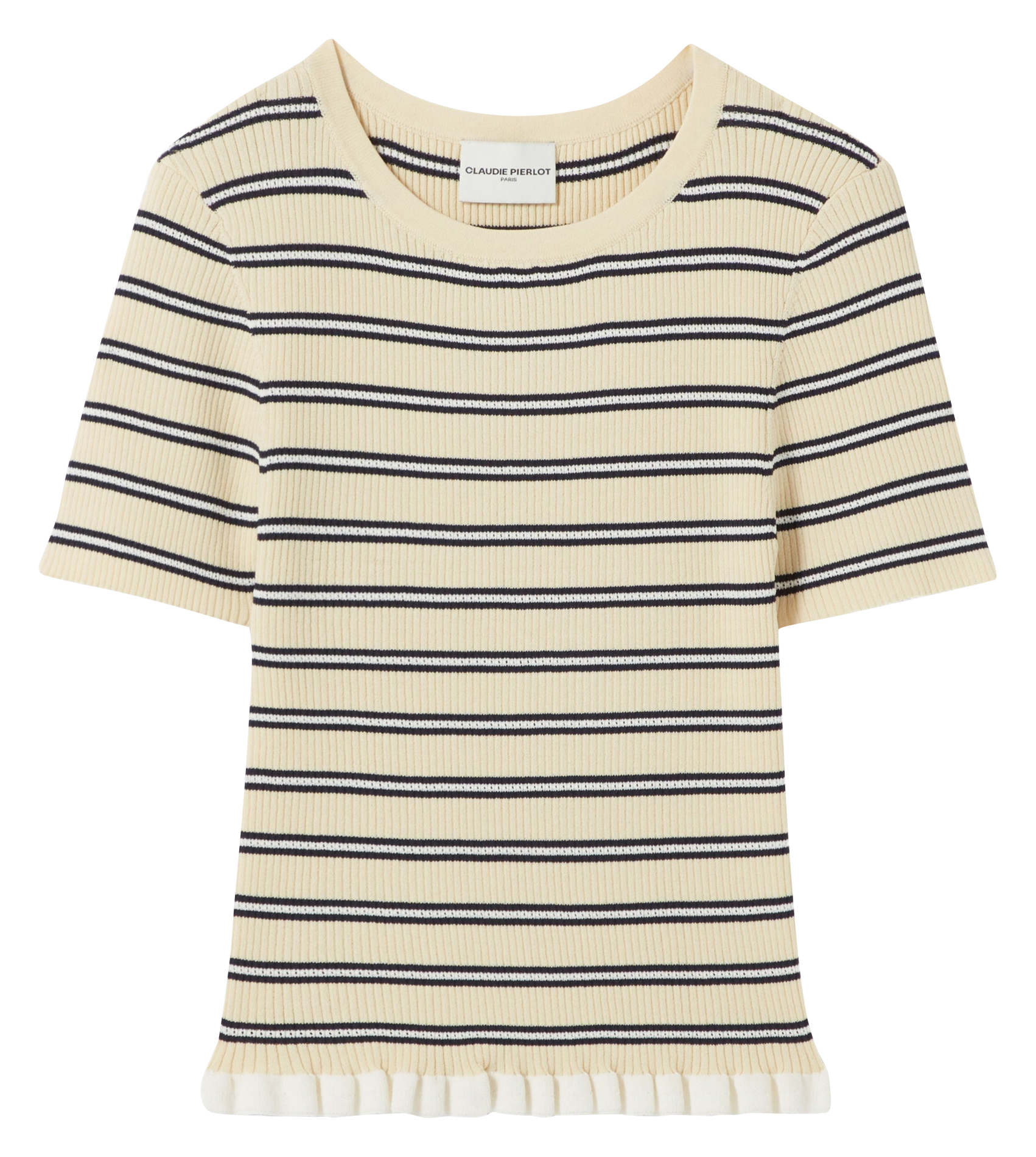Fitted ribbed top with stripes CLAUDIE PIERLOT Multicolored