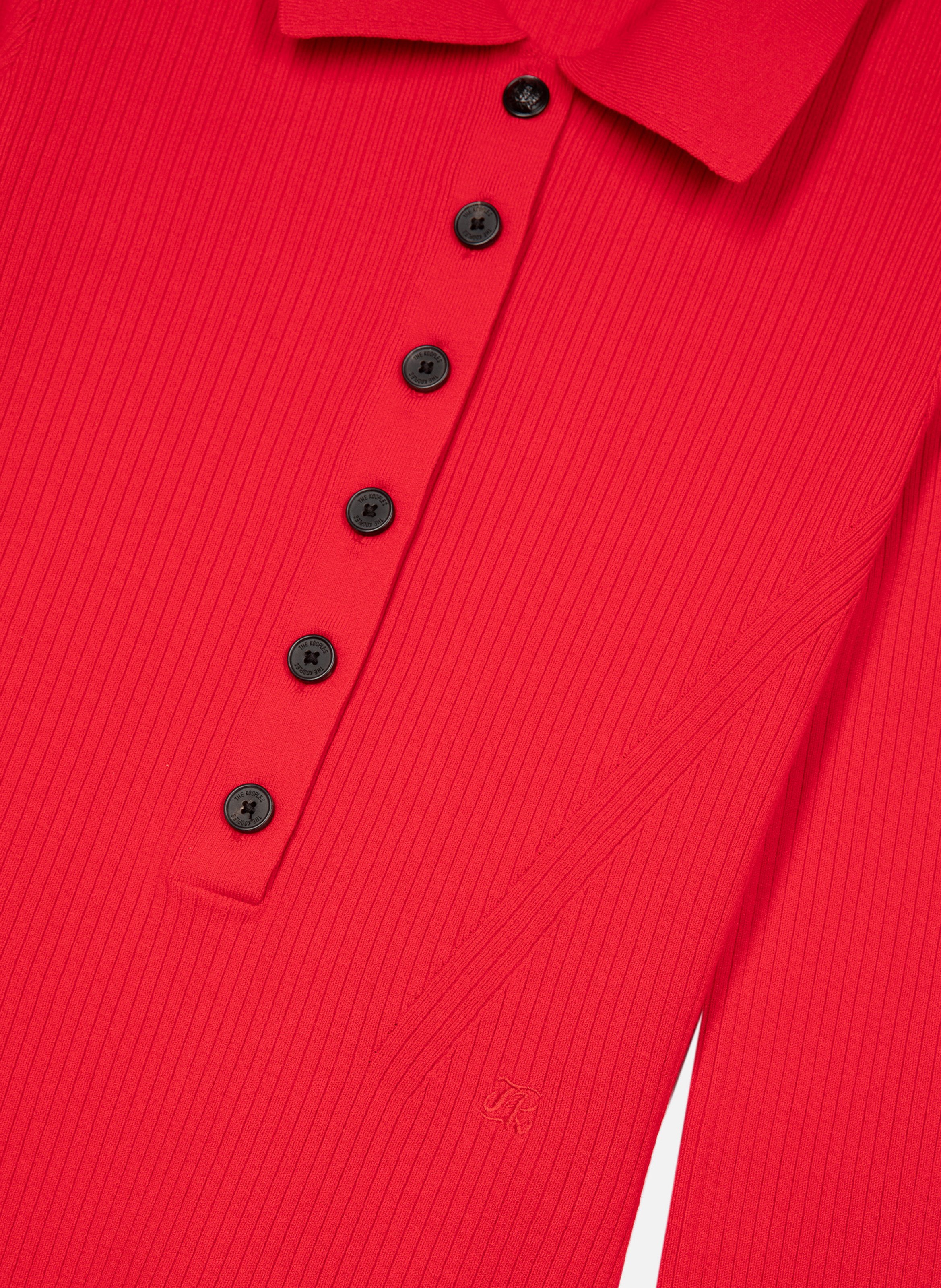 Knitted ribbed sweater THE KOOPLES Red