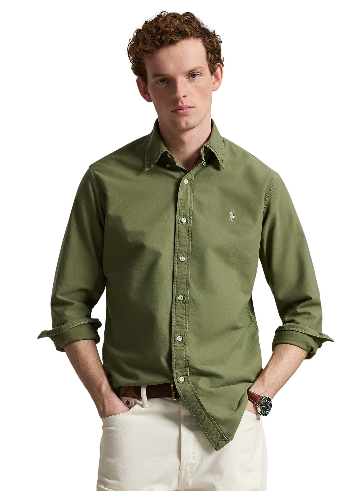 Chemise droite col classique en coton POLO RALPH LAUREN