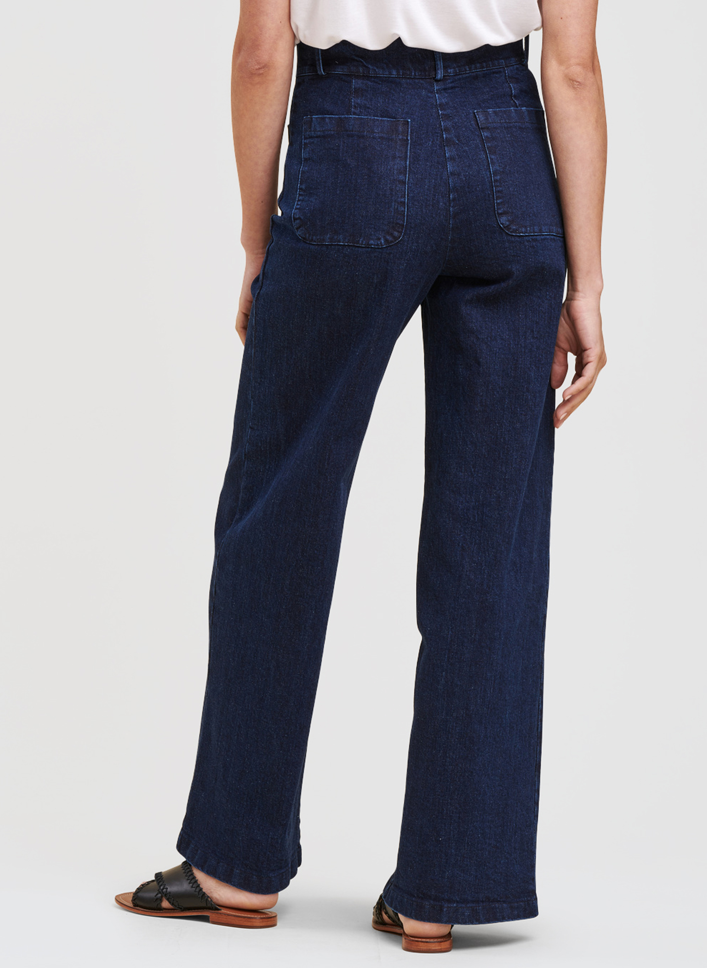 Jean flare bootcut en coton mélangé  LA FEE MARABOUTEE Bleu