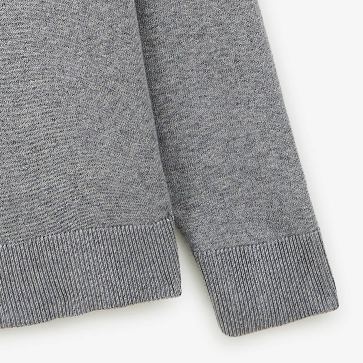 Cotton and wool sweater with zip-up neck SERGE BLANCO Grey