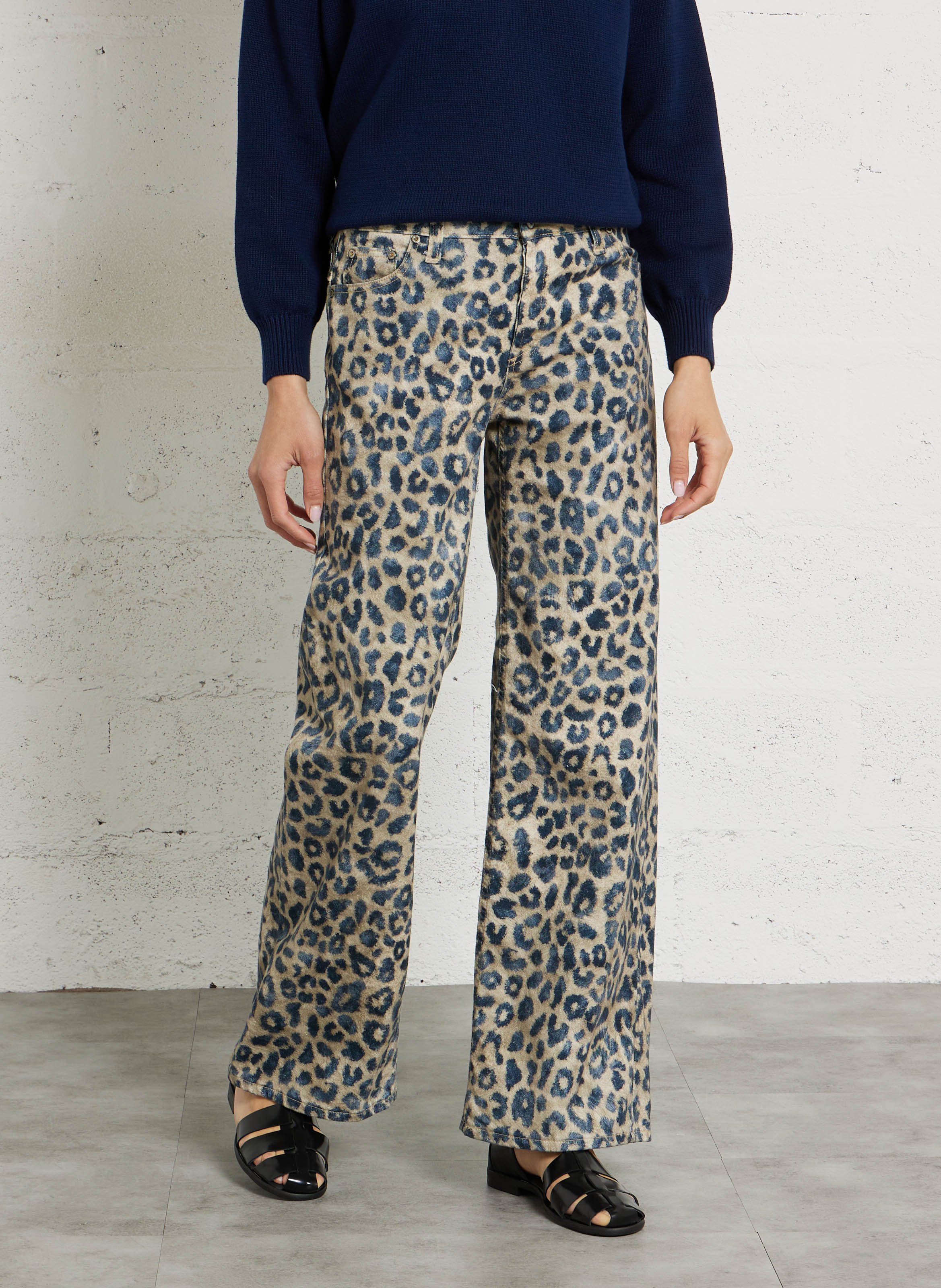 Cotton-blend chinos PLEASE Beige