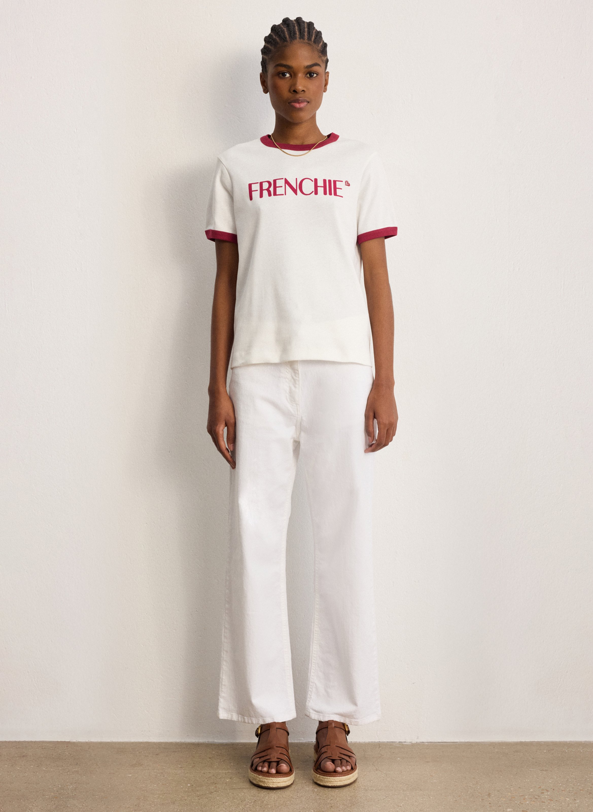 Effen T-shirt PABLO Wit