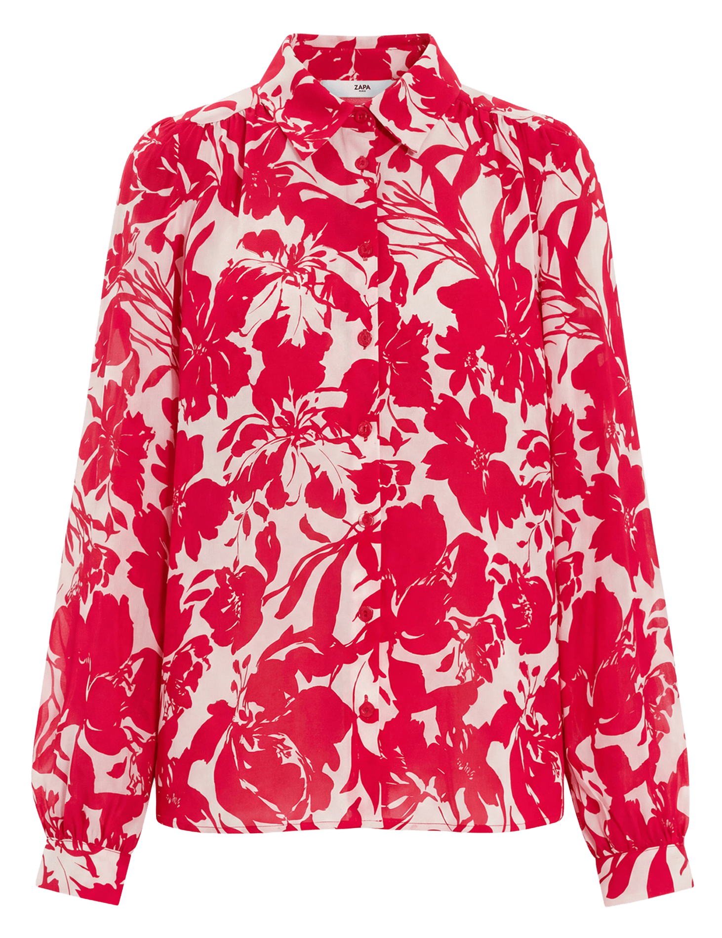 Chemise ample fluide à motifs ZAPA Rouge