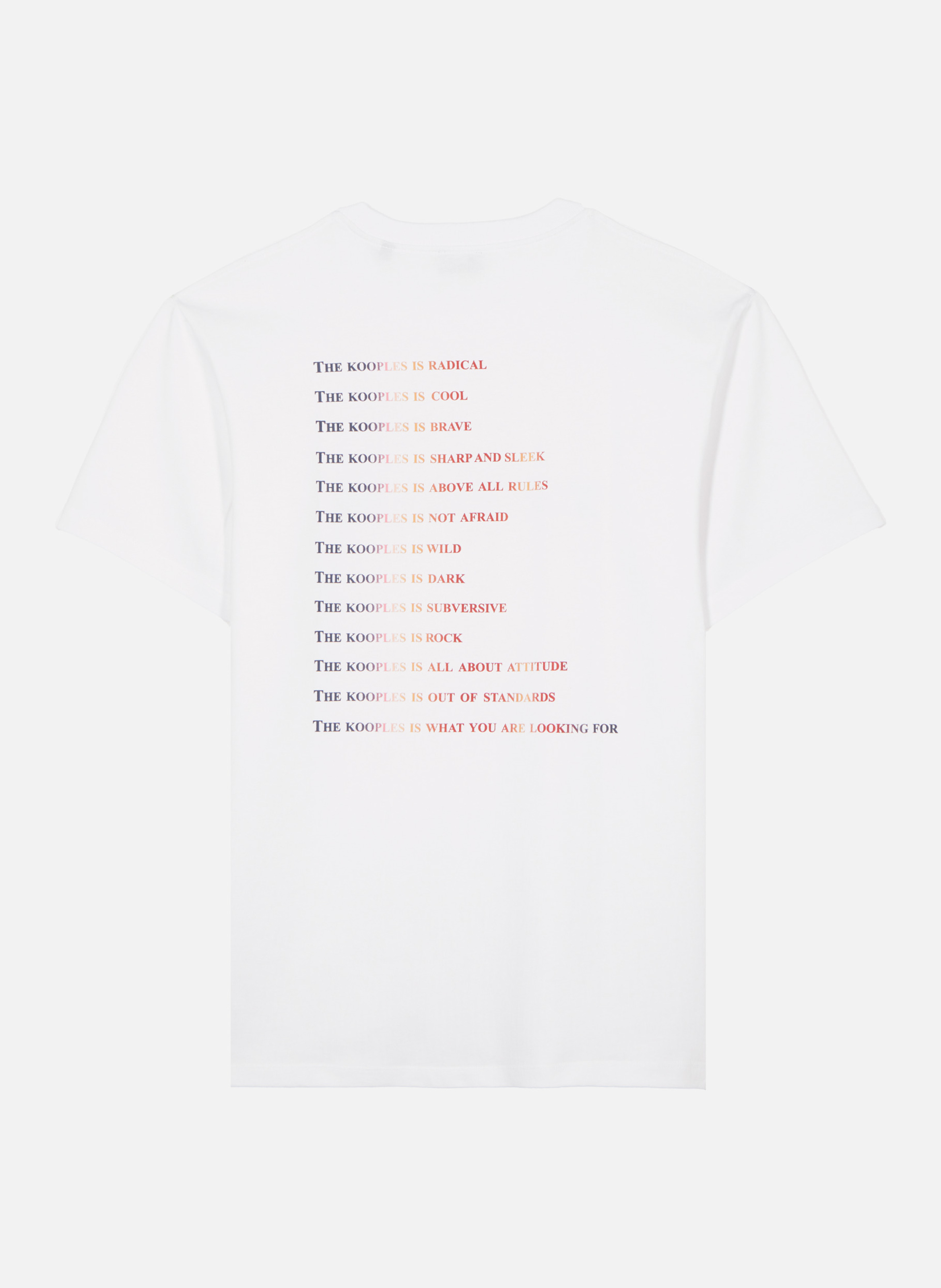 T-shirt avec logo multicolore THE KOOPLES Blanc