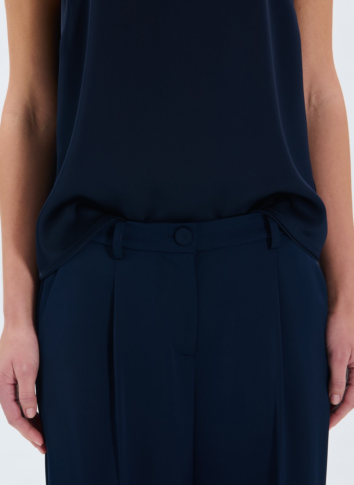 Weite Satinhose ZAPA Blau