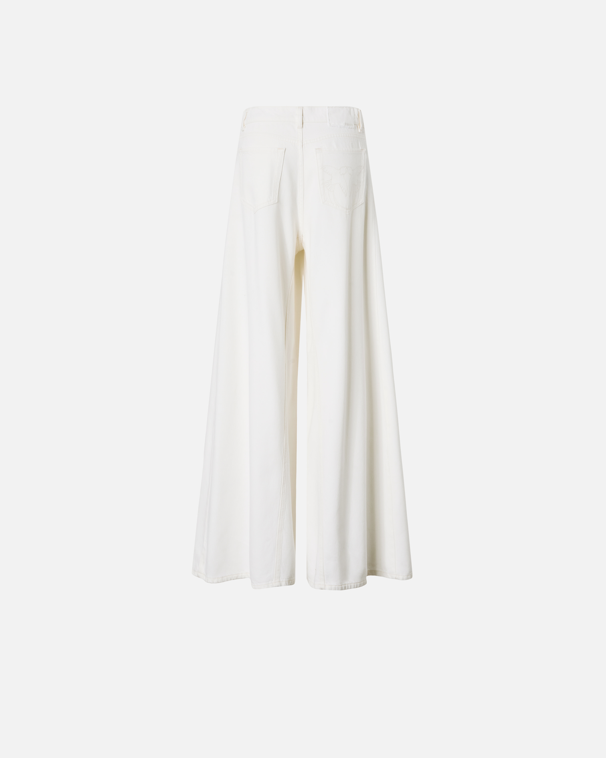 Jean super wide leg PINKO Blanc