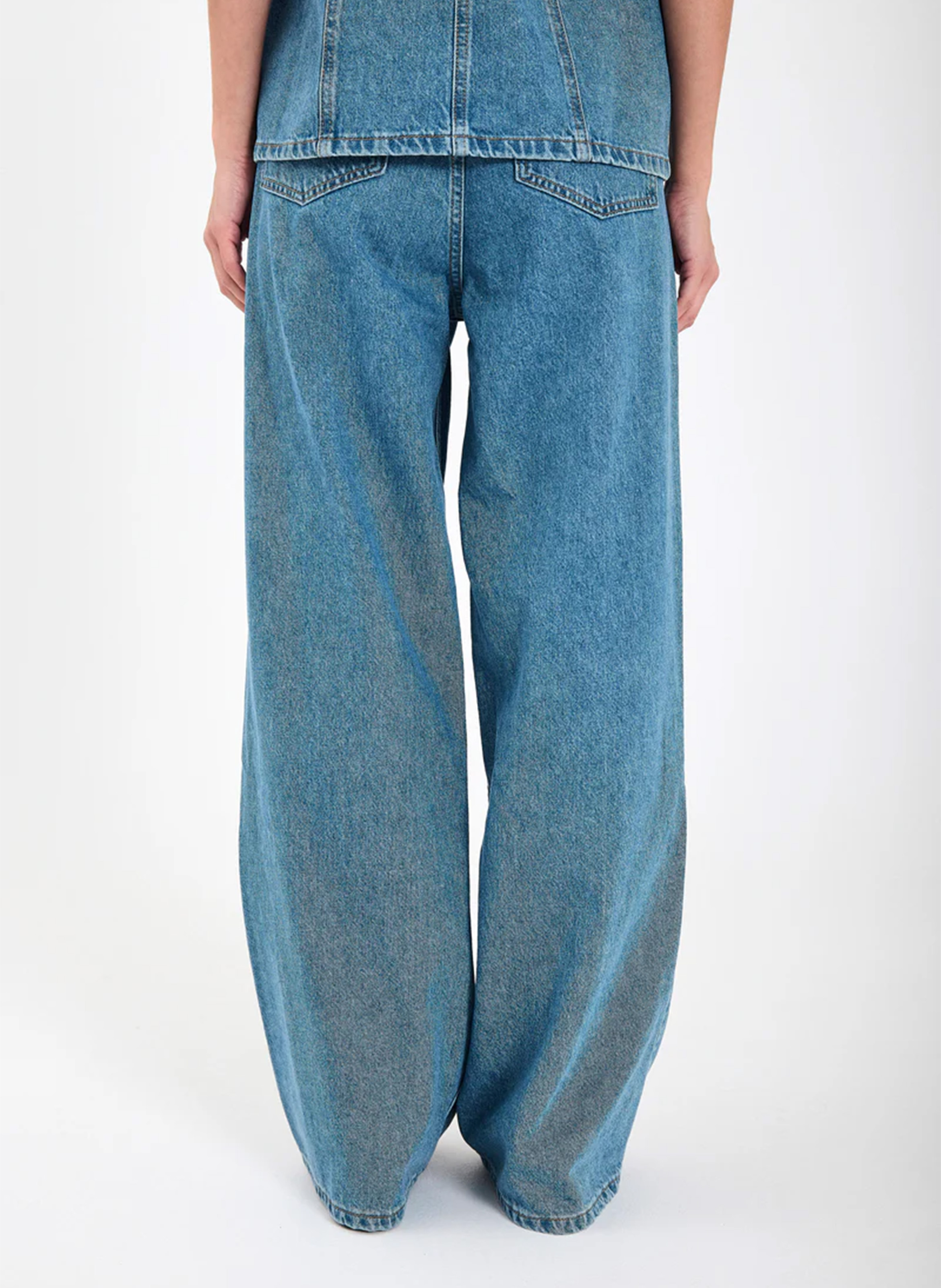Wide leg jeans in organic cotton and cotton NORR Blue