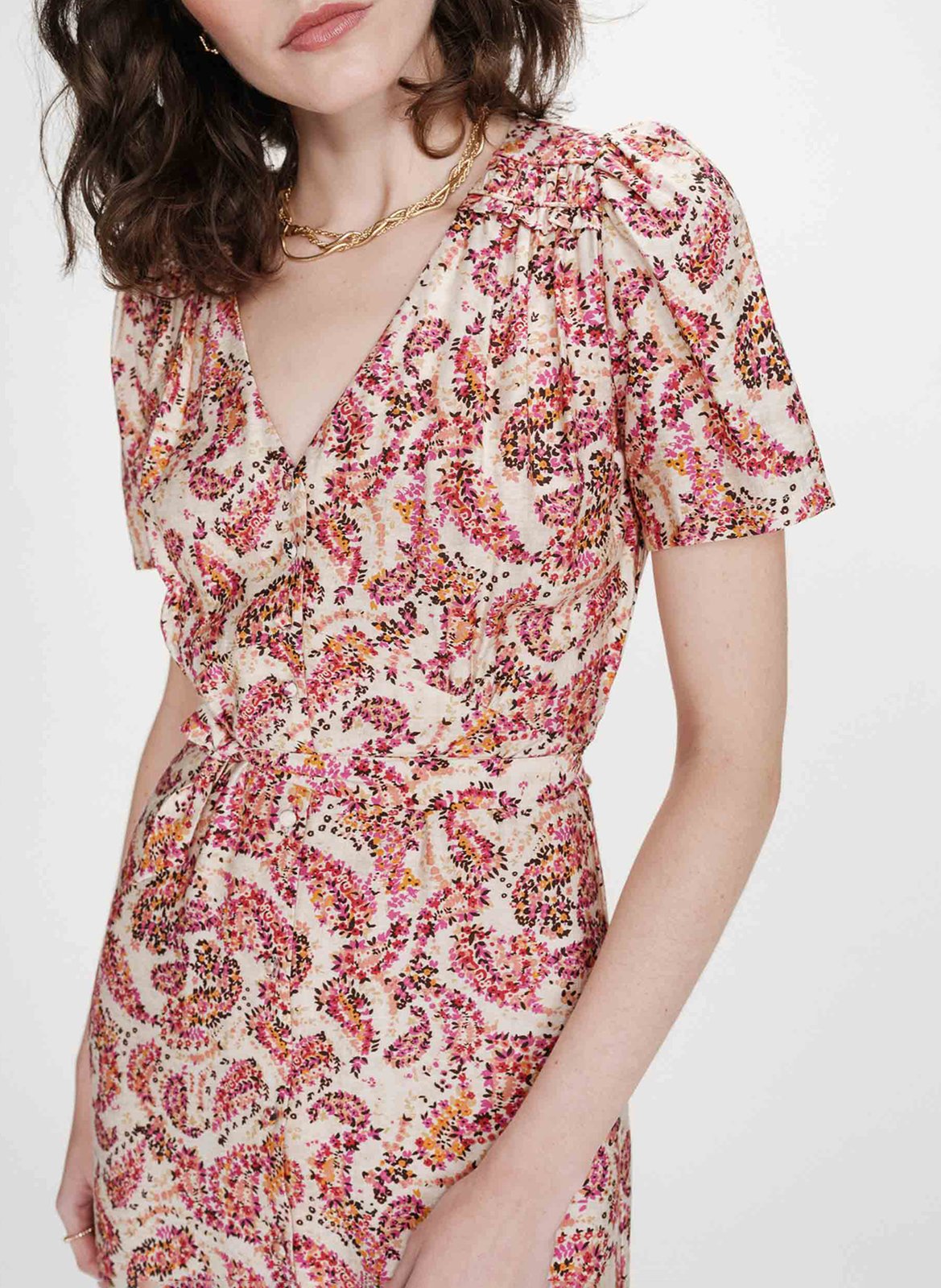 Jurk met print GRACE ET MILA Oranje