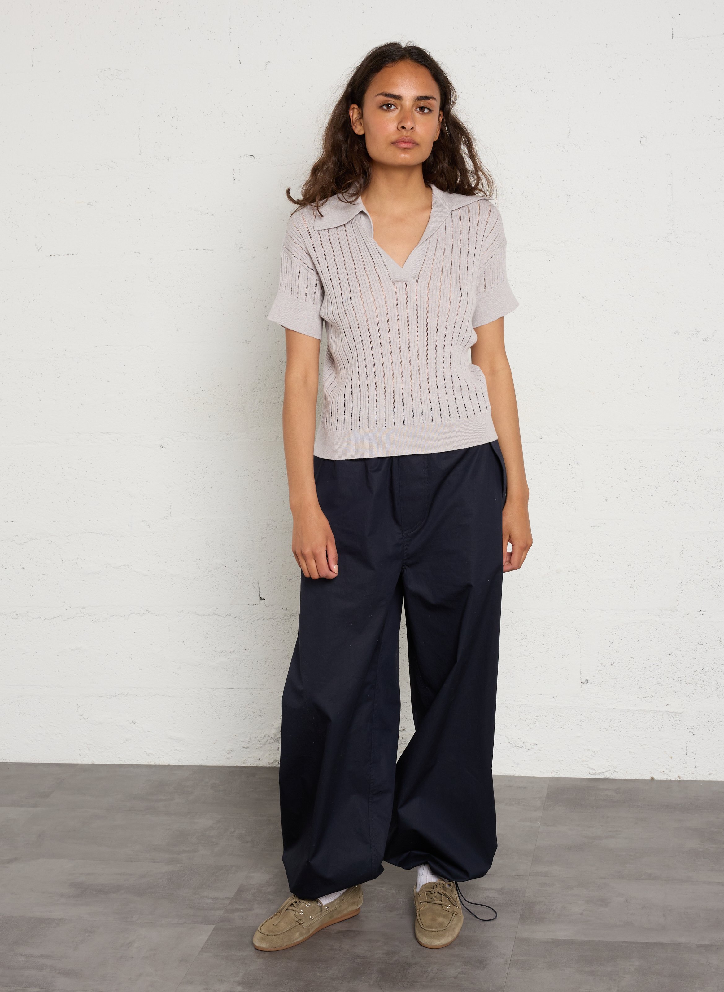 Lederslipper POSA Khaki