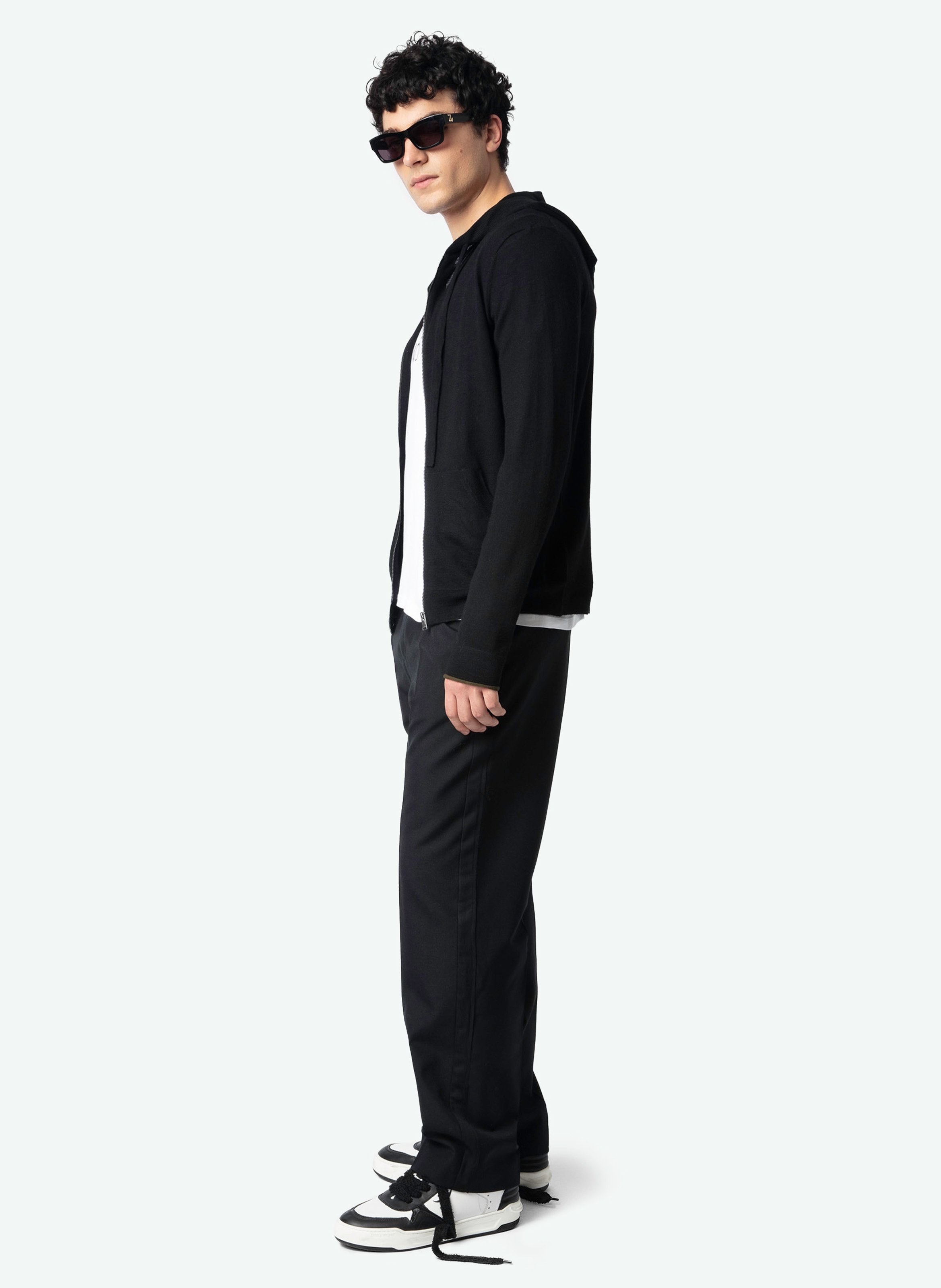 Zippered Merino Wool Hooded Vest ZADIG&VOLTAIRE Black