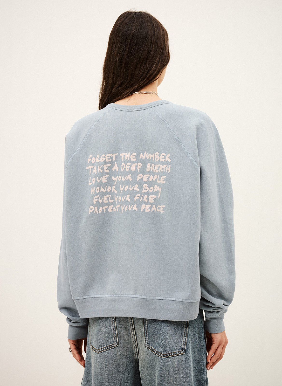 Weites Rundhals-Sweatshirt aus Baumwolle BA&SH Blau