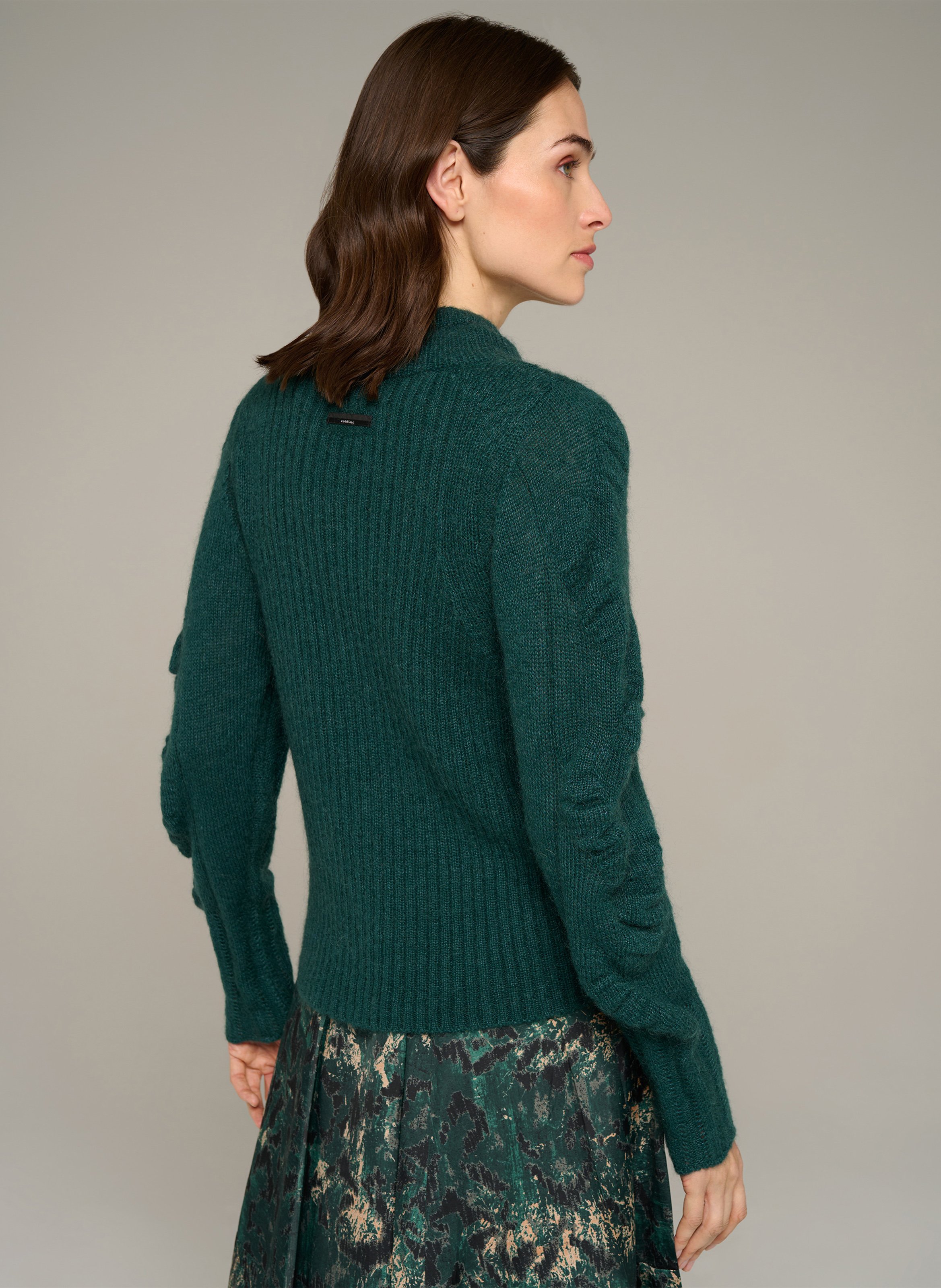 Pull droit en laine mélangée COTELAC Grun