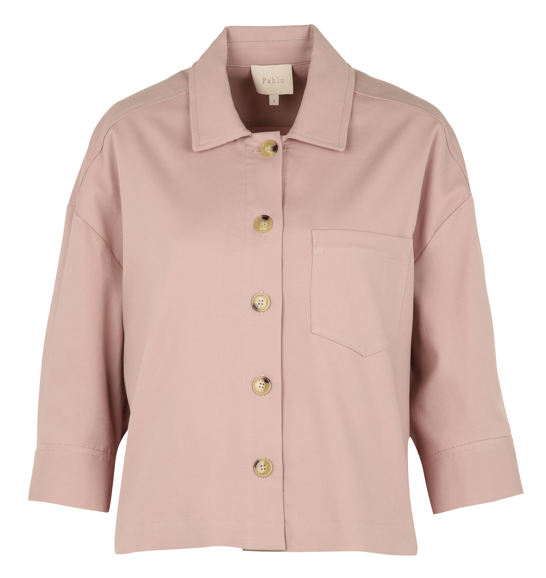 Cotton-blend jacket with classic collar PABLO Pink