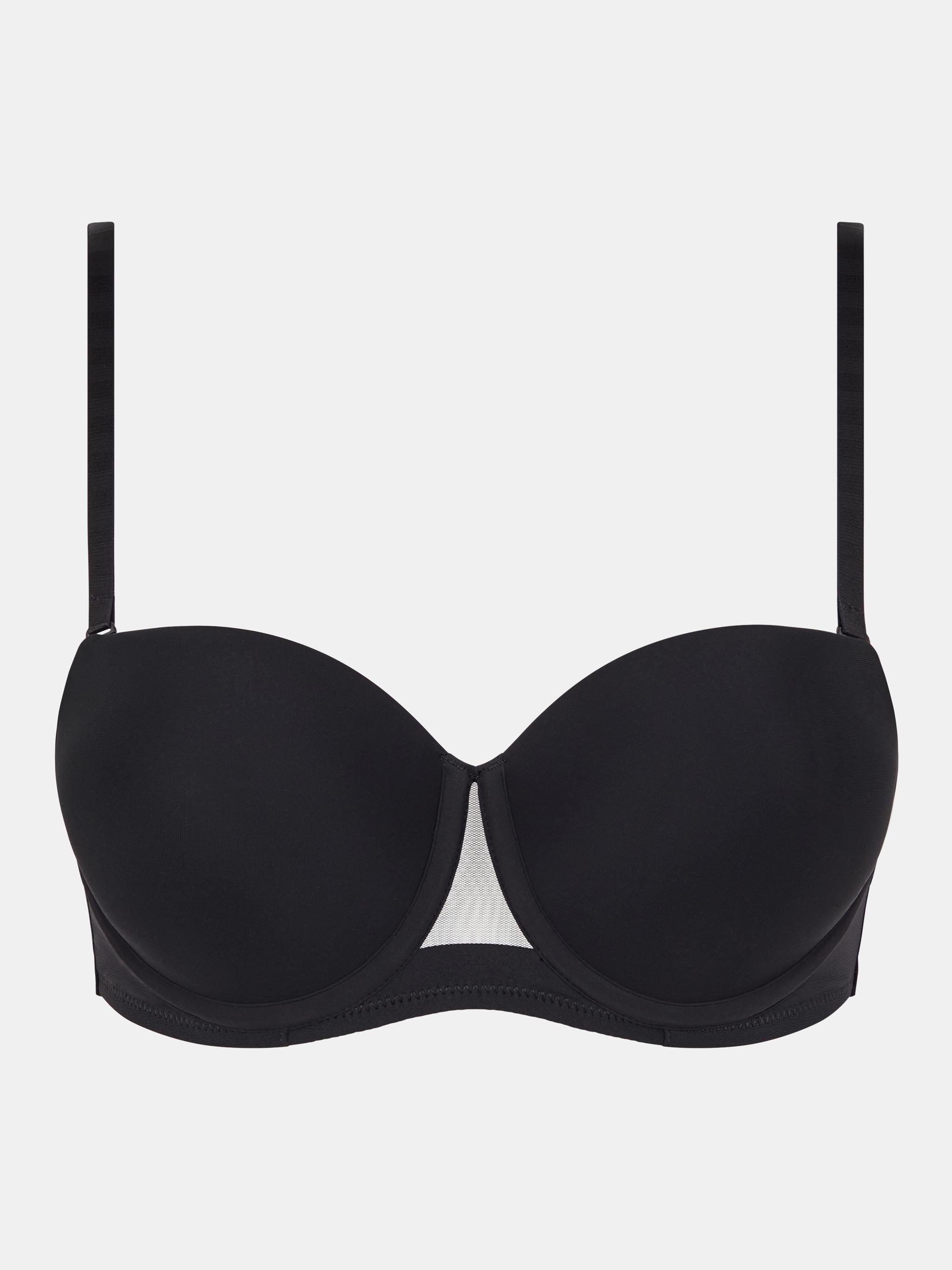 Bandeau bra with cups and removable straps CHANTELLE PULP Black