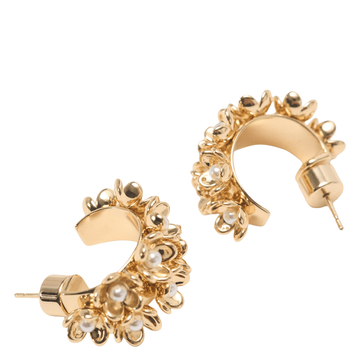 Oorbellen met parelmoer bloemen MAJE Goudkleurig