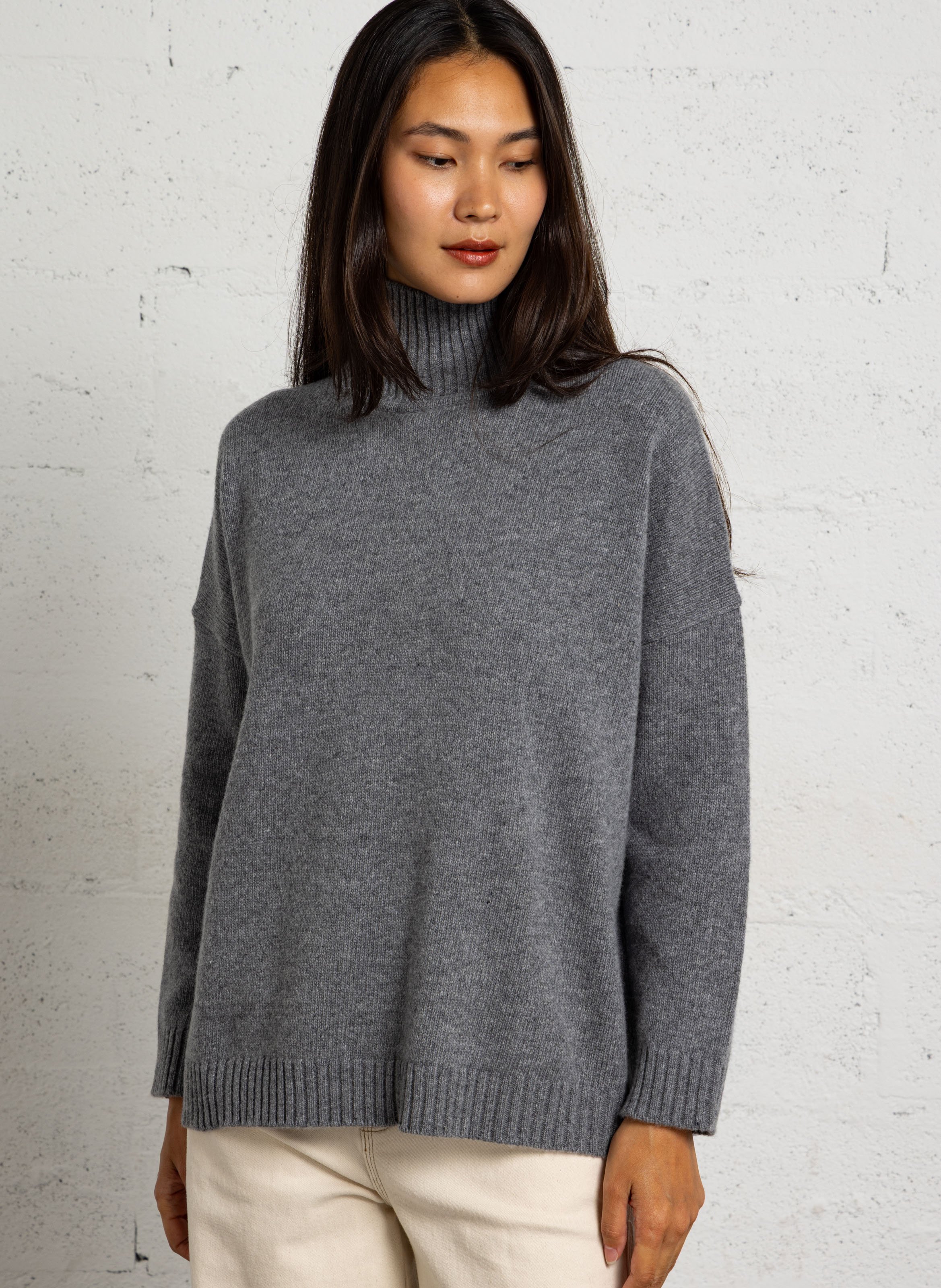Loose-fit wool sweater with high neck MAX MARA WEEK END