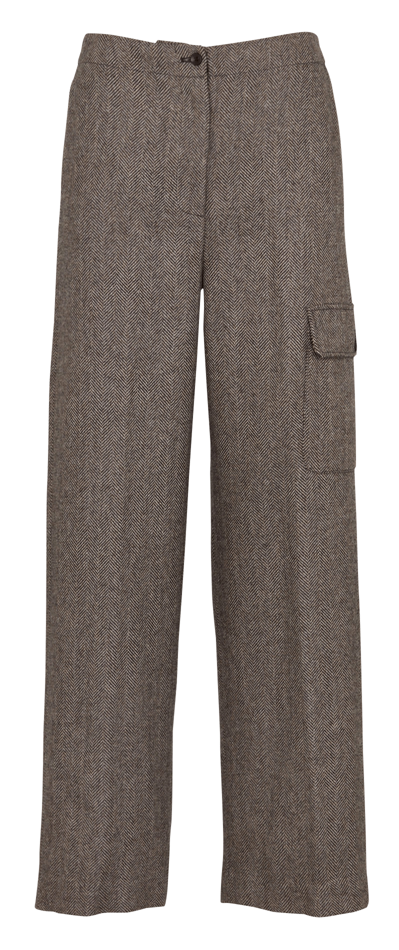 Pantalon large à motif en laine mélangée DIEGA Noir