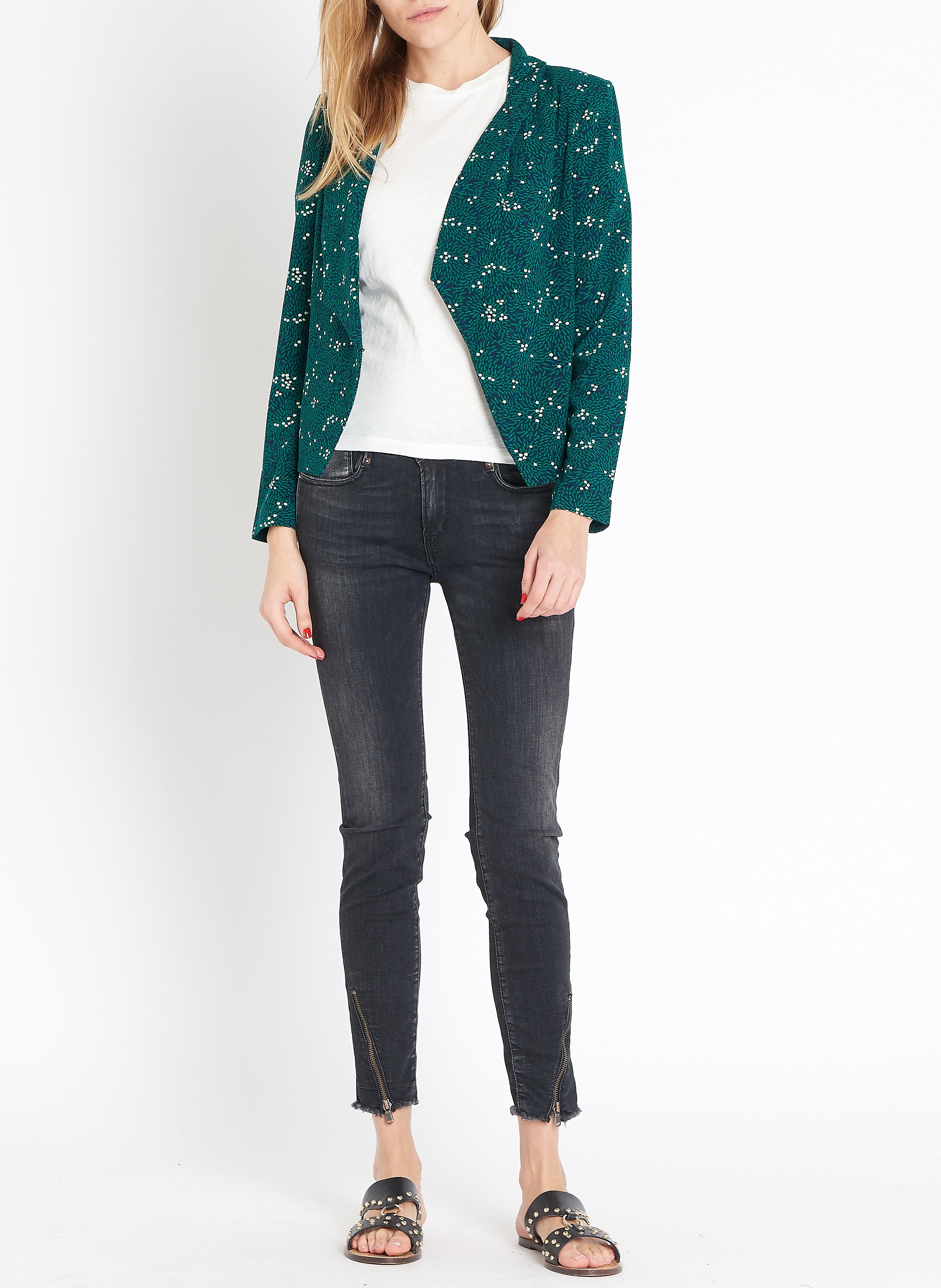 Tee-shirt col rond en coton Blanc