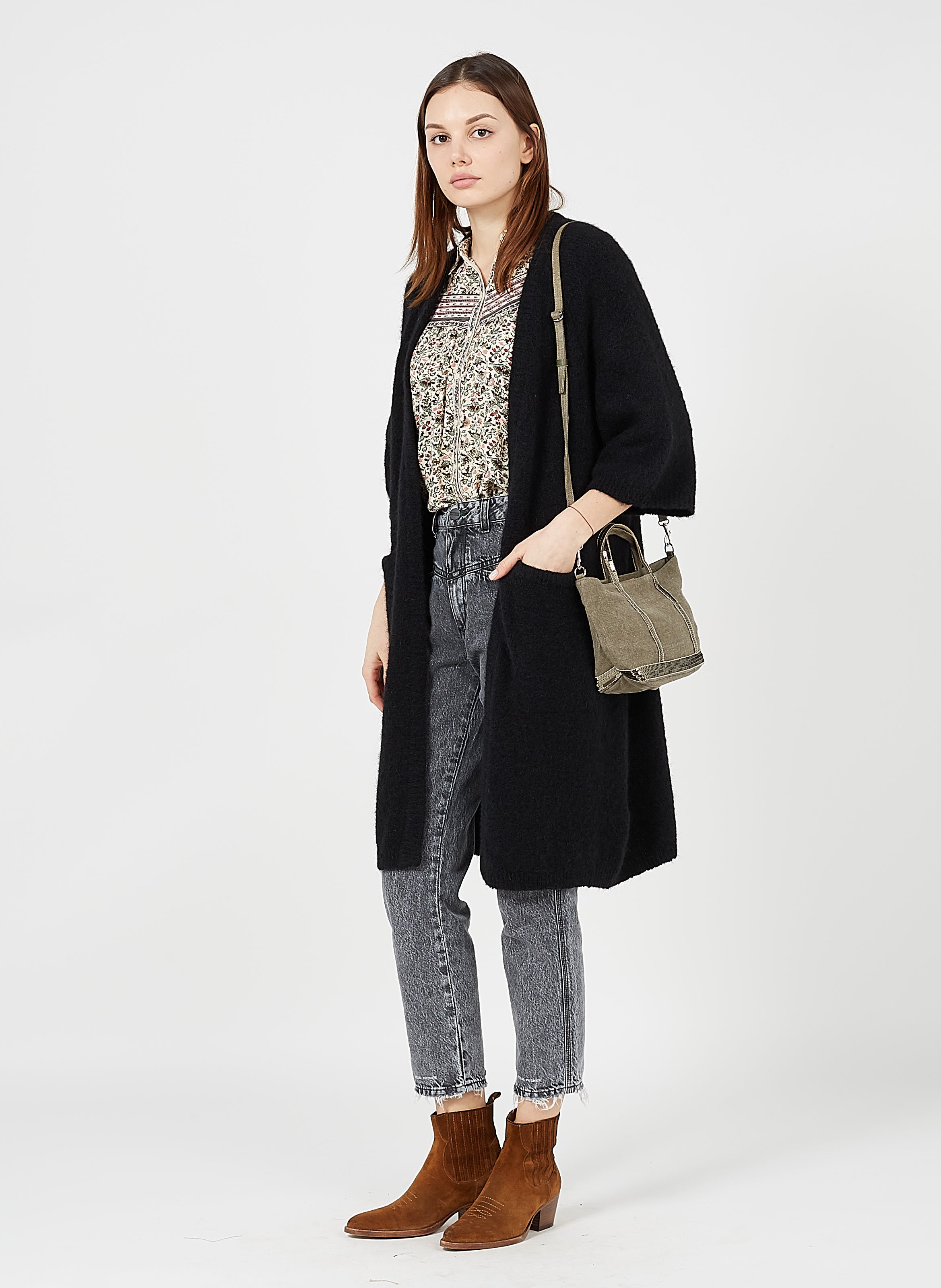 Leinen-Shopper mit Pailletten VANESSA BRUNO Grun