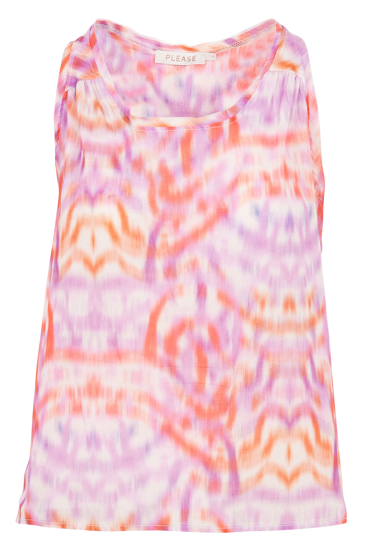 Débardeur imprimé en coton PLEASE Pink