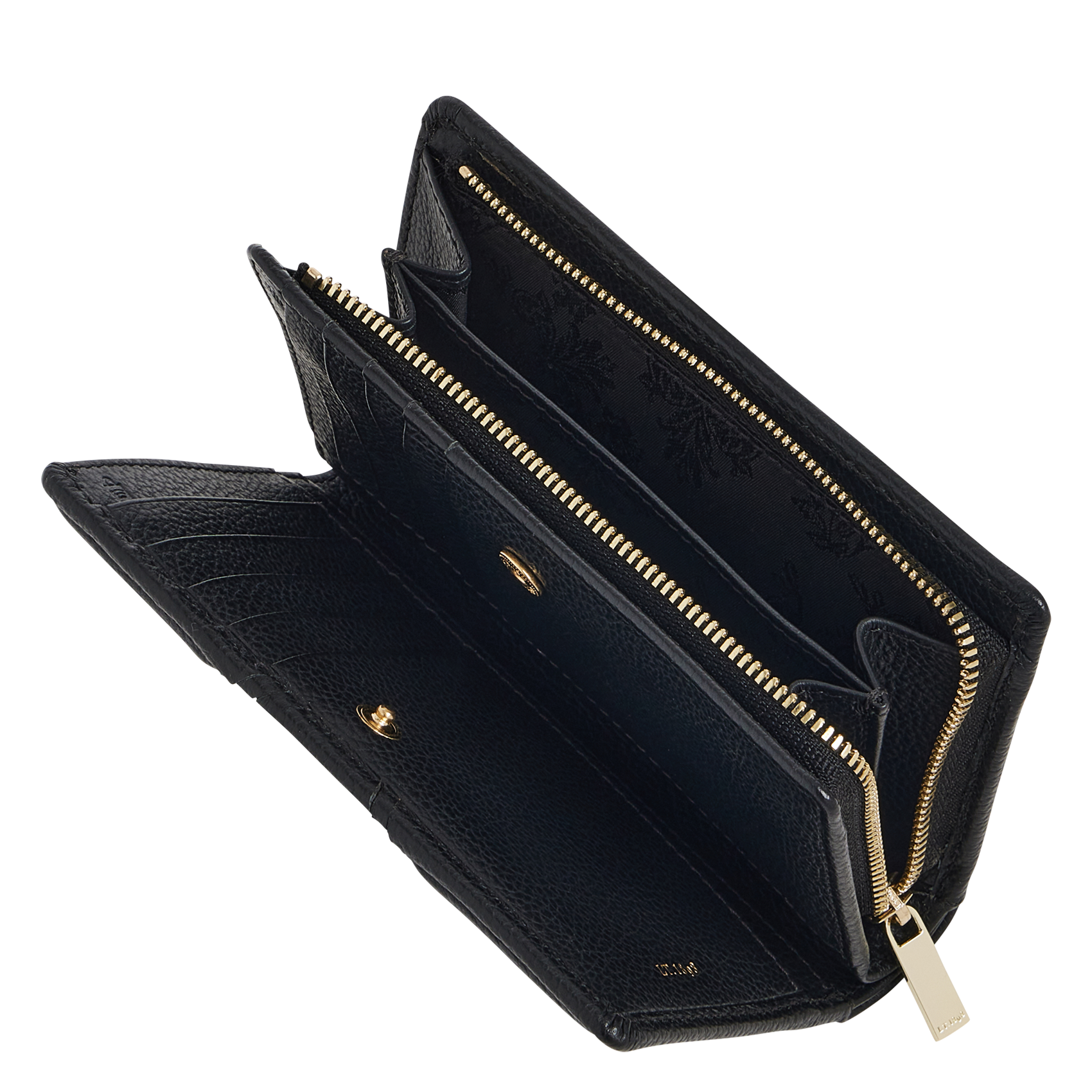 Portefeuille compact en cuir  LE TANNEUR Noir