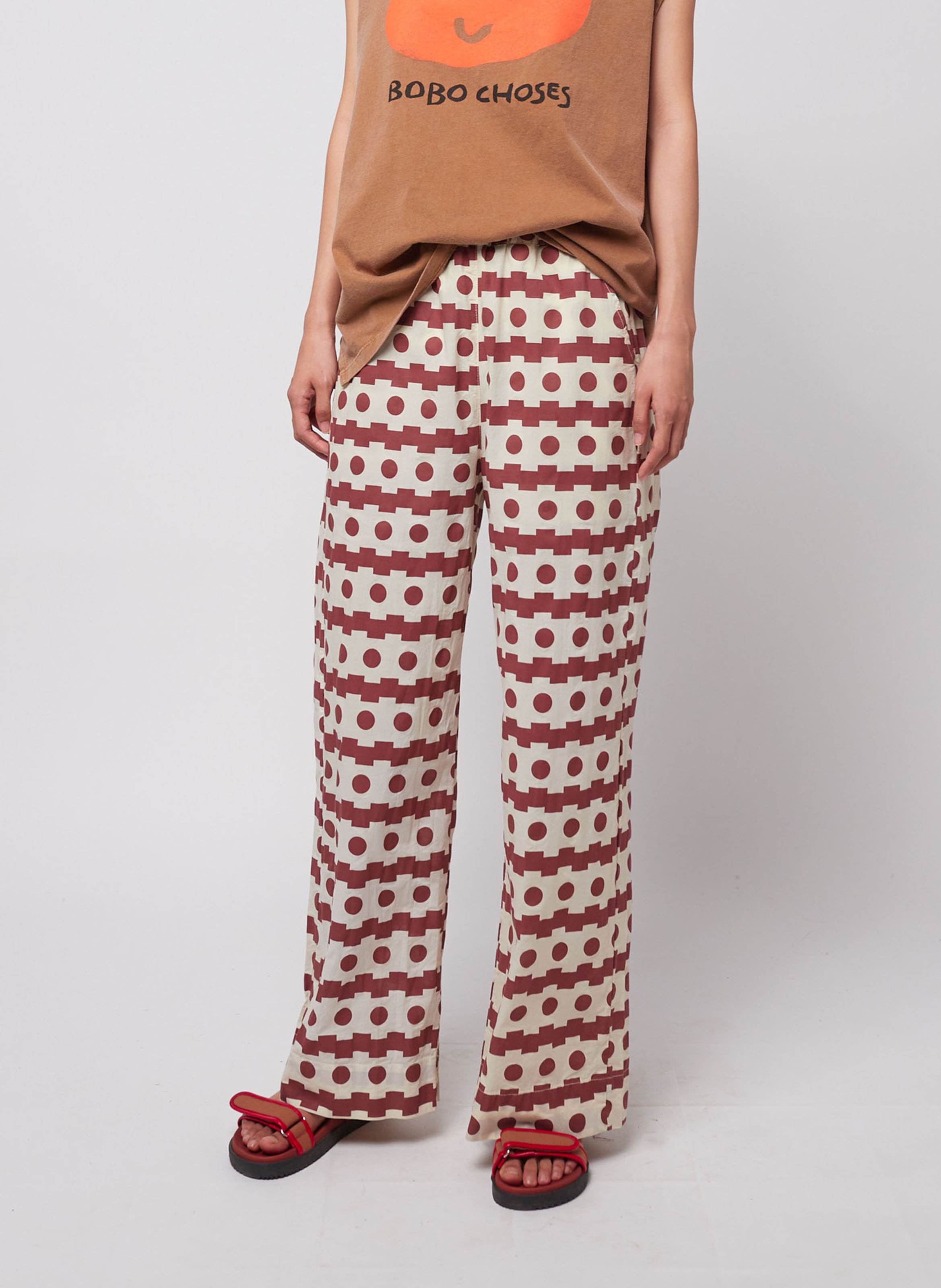 Rechte broek van biokatoen BOBO CHOSES Bruin