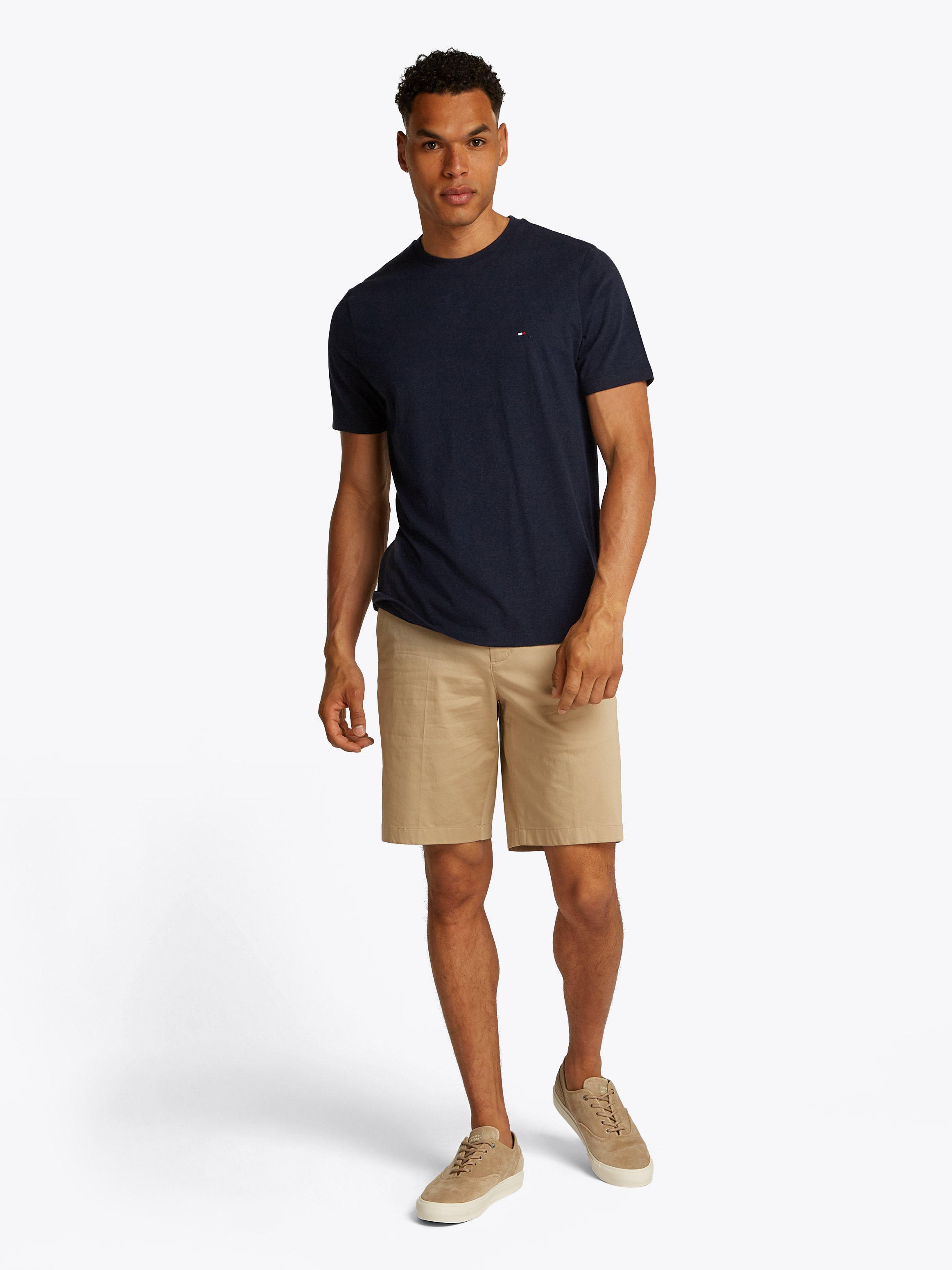 Mottled cotton T-shirt TOMMY HILFIGER Blue