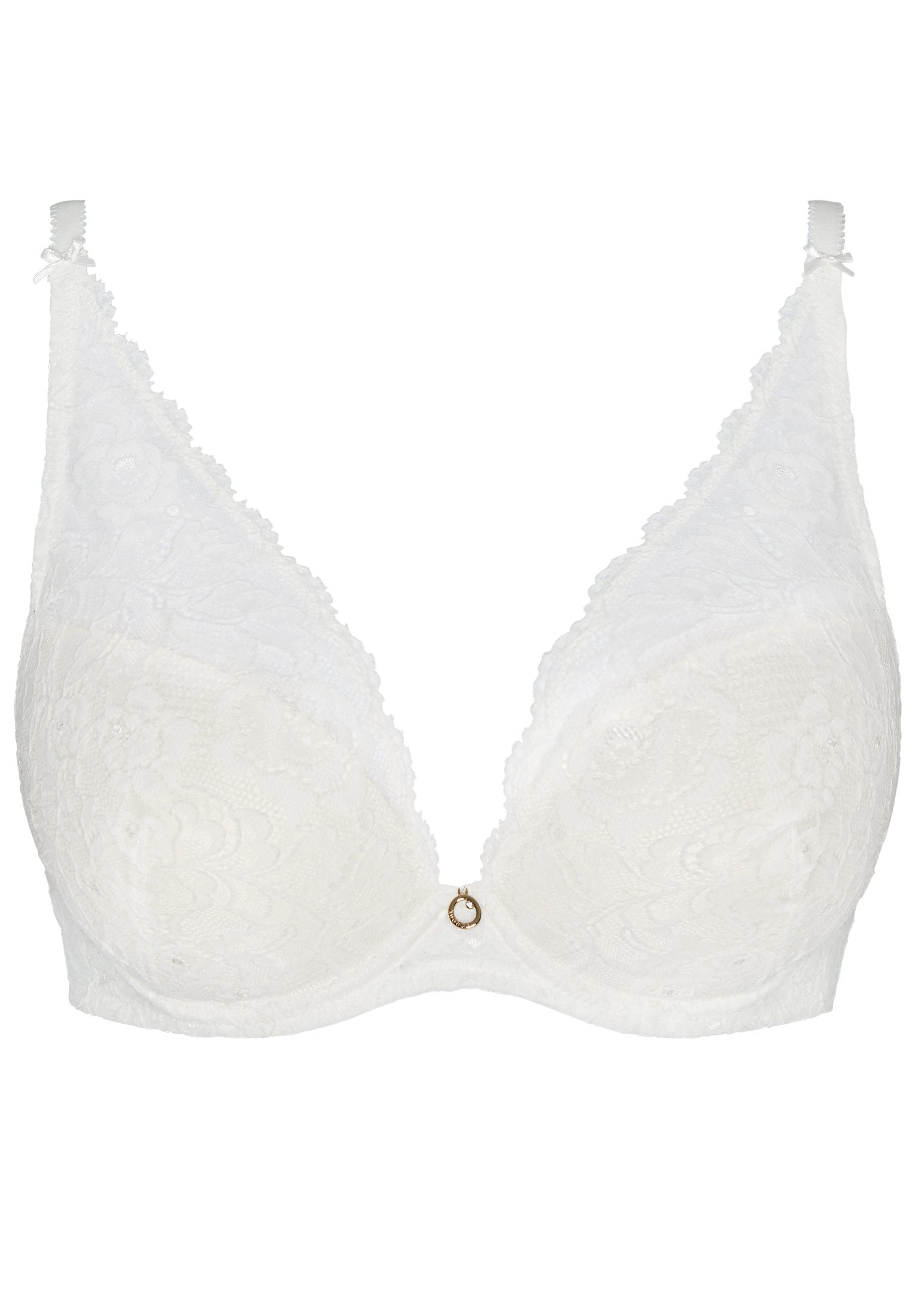 La Reine de la Nuit lyrical black scarf-style plunge bra AUBADE White