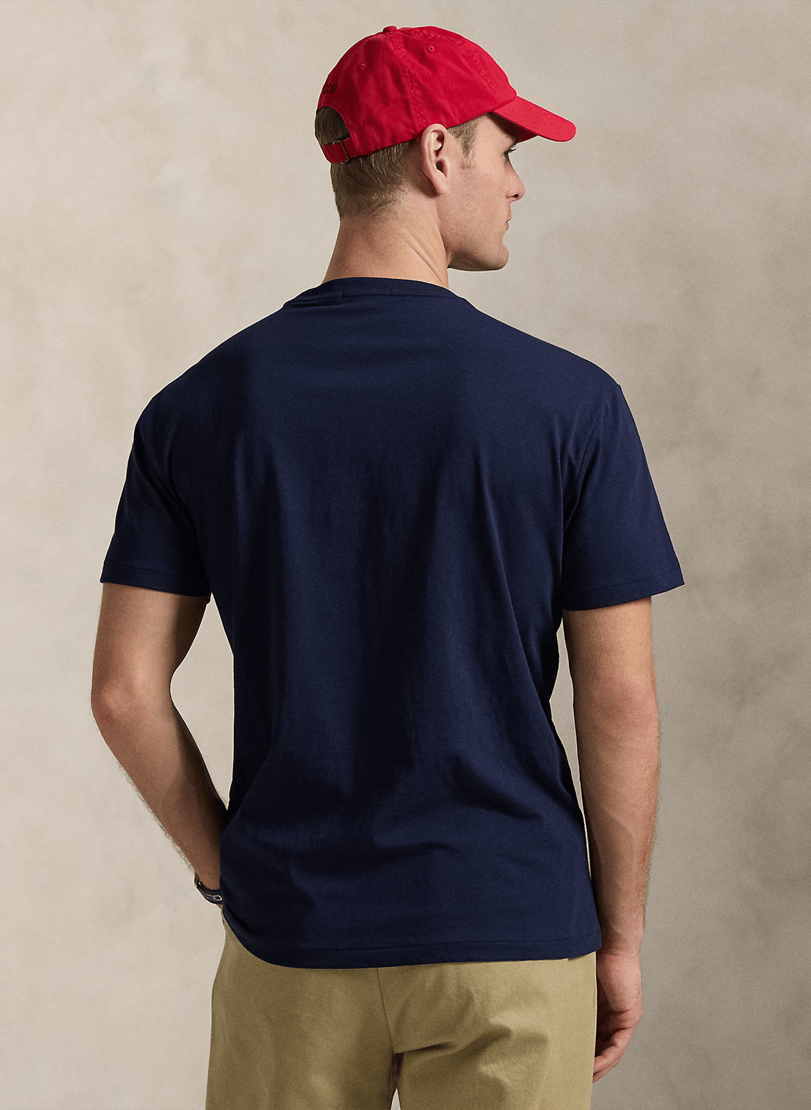 Tee-shirt col rond en coton POLO RALPH LAUREN Bleu