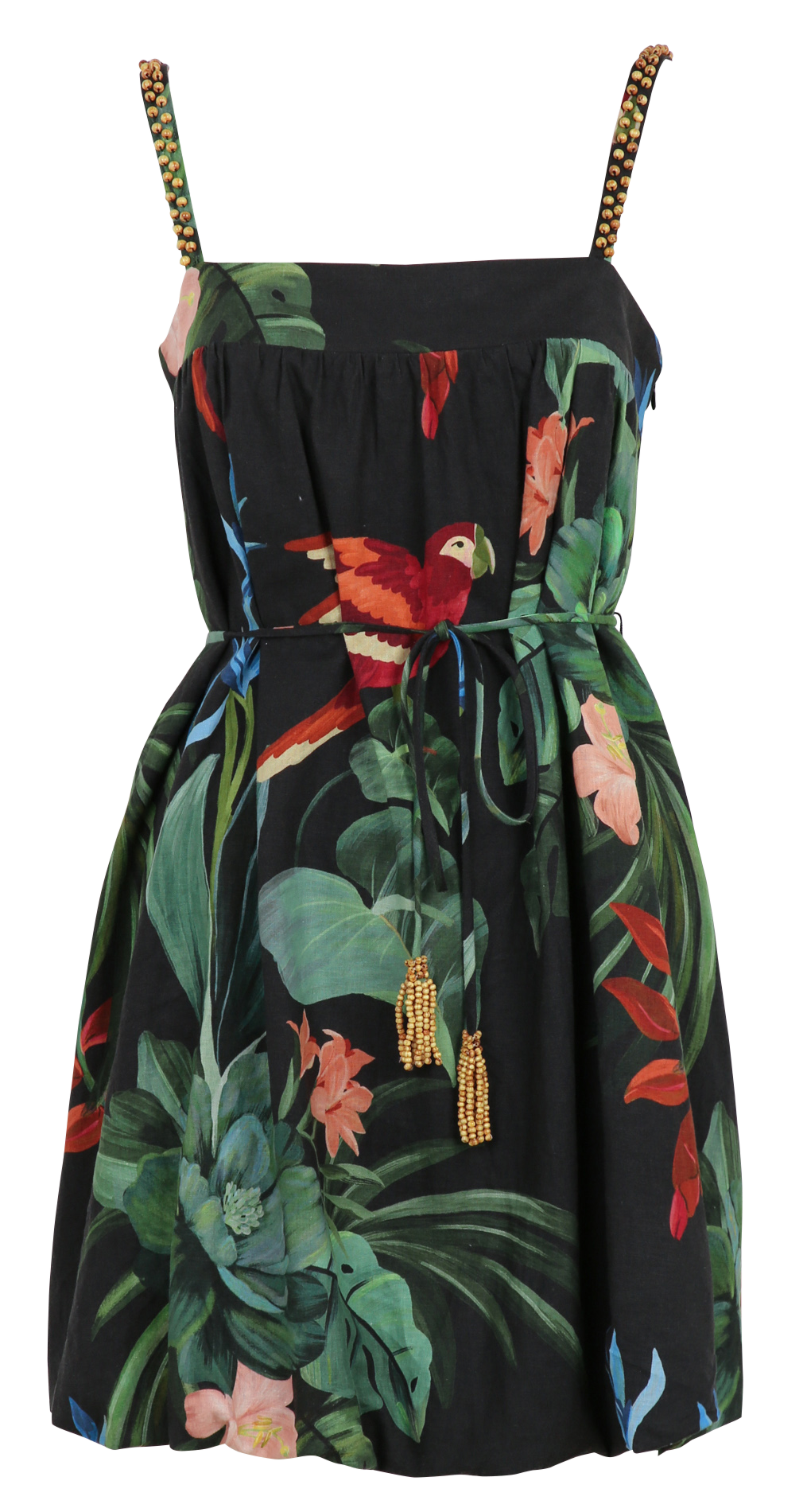 Robe courte en lin imprimé FARM RIO Multicolore