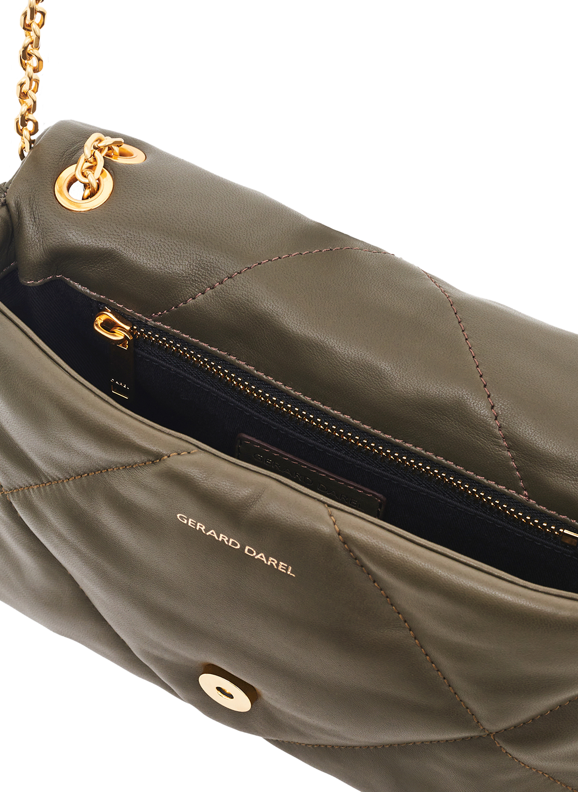 Sac bandoulière en cuir GERARD DAREL Kaki