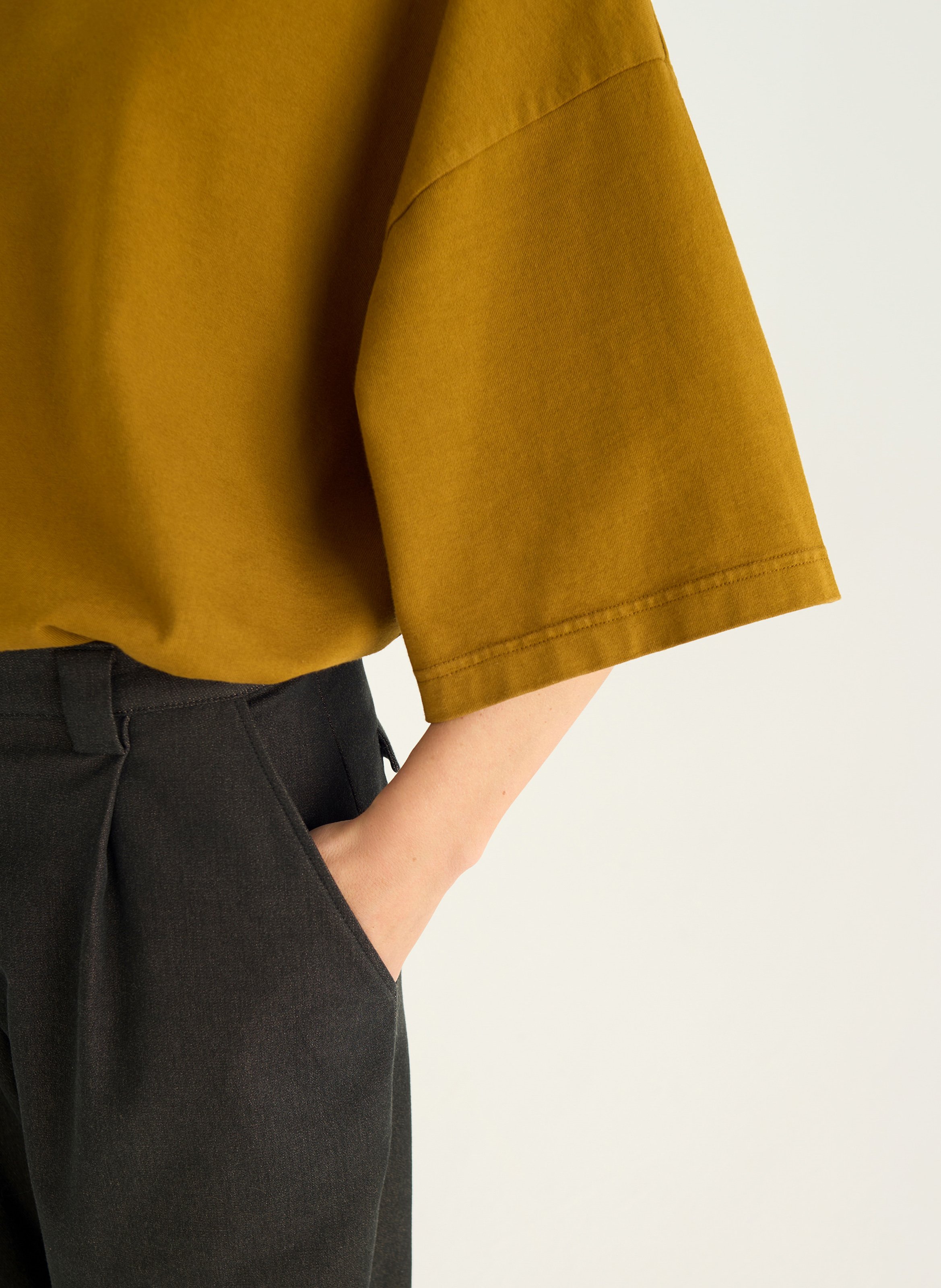 Oversized organic cotton T-shirt COTELAC Brown