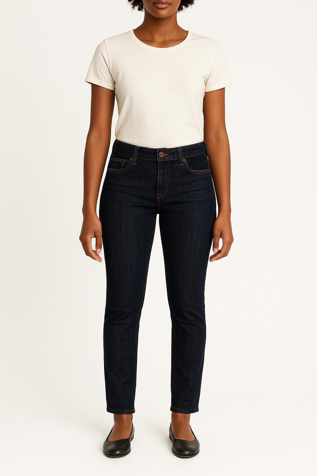 Cropped slim jeans with studs COMPTOIR DES COTONNIERS - Seconde main Blue