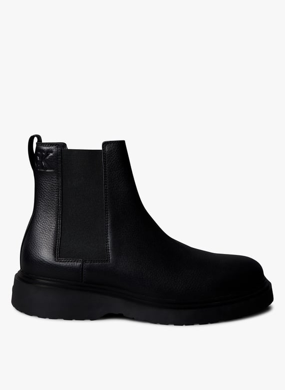 Solid color leather Chelsea boots 41