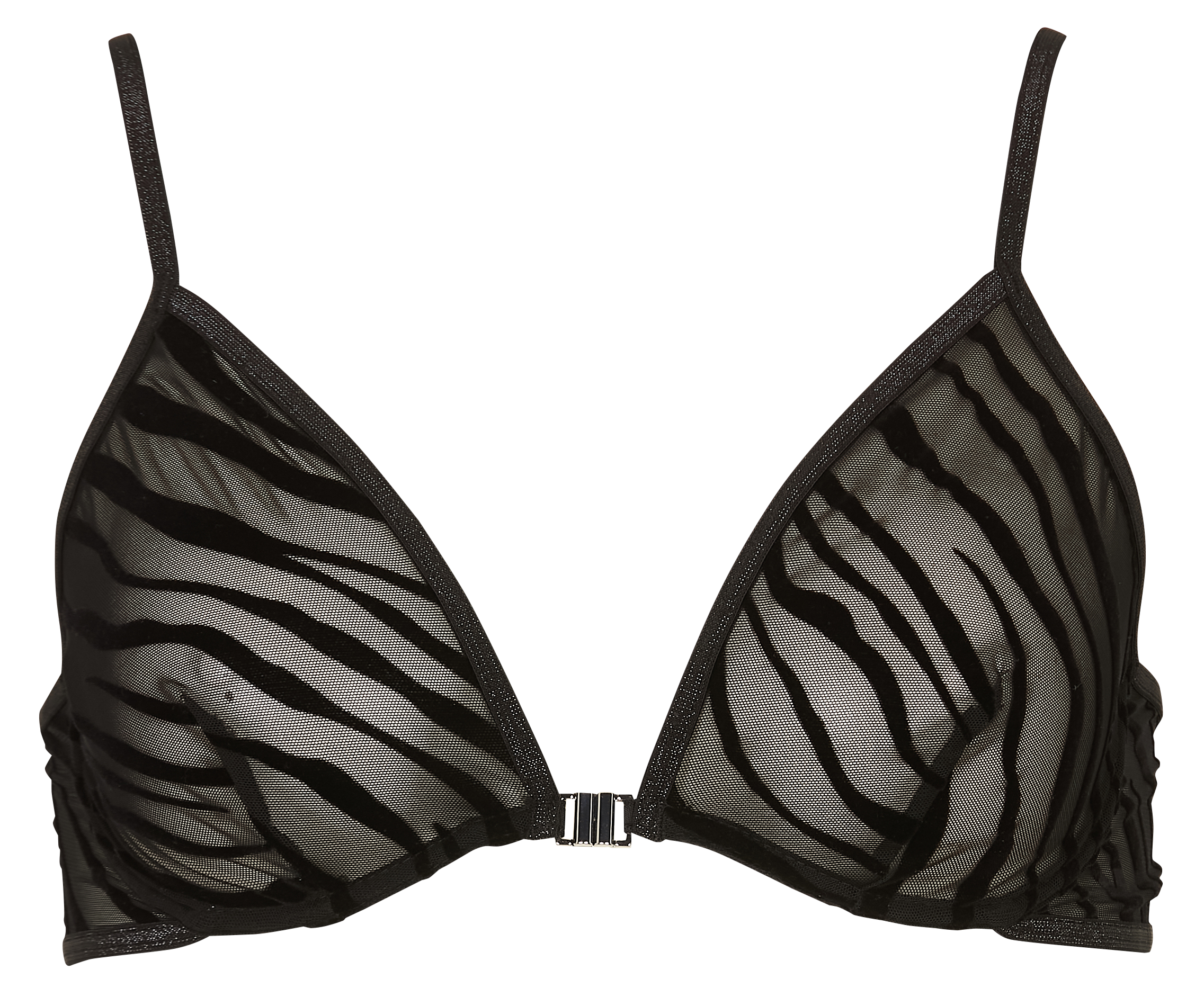 BH van bedrukte tule LA NOUVELLE Zwart