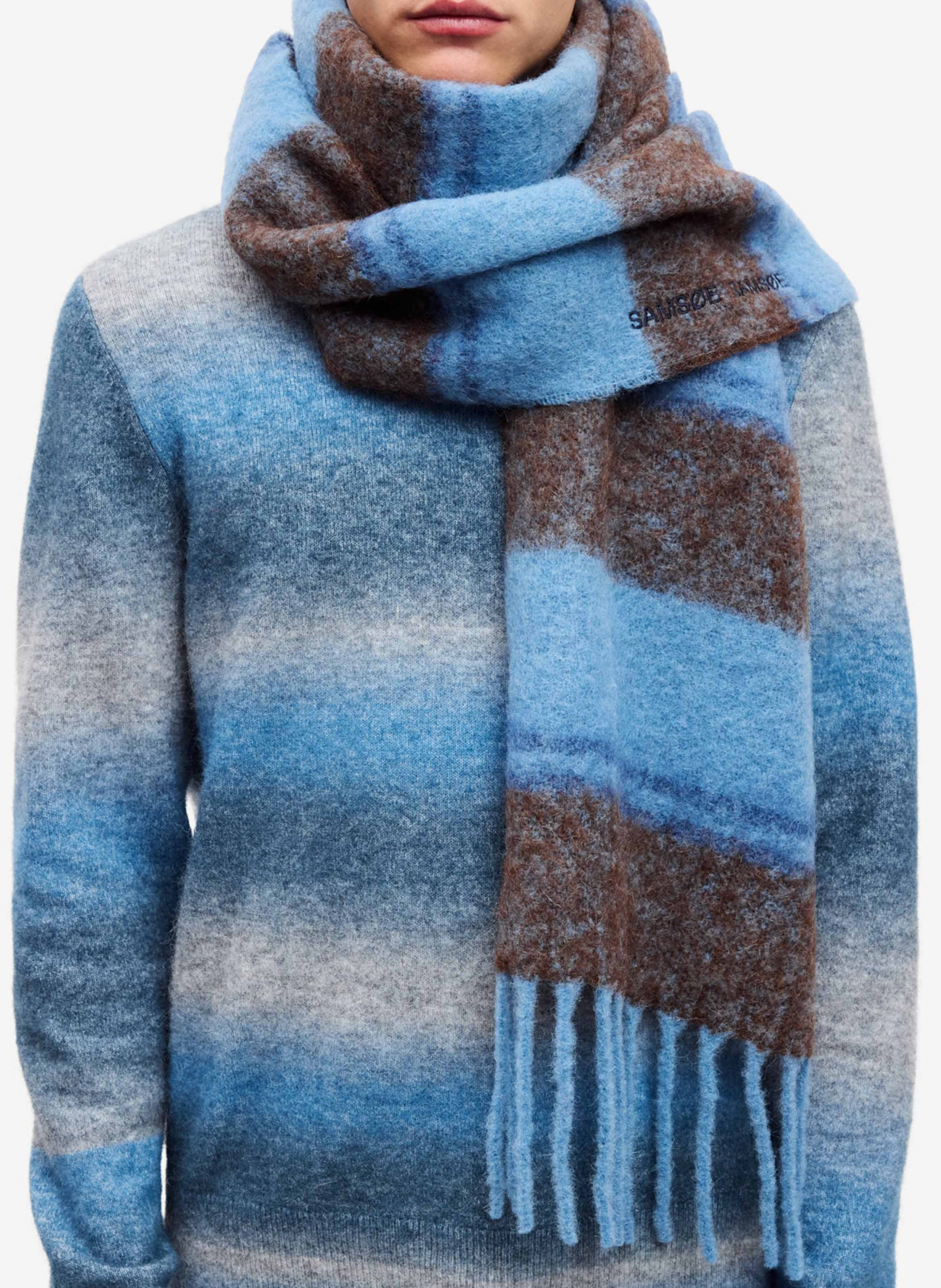 Printed wool scarf SAMSOE SAMSOE Multicolored