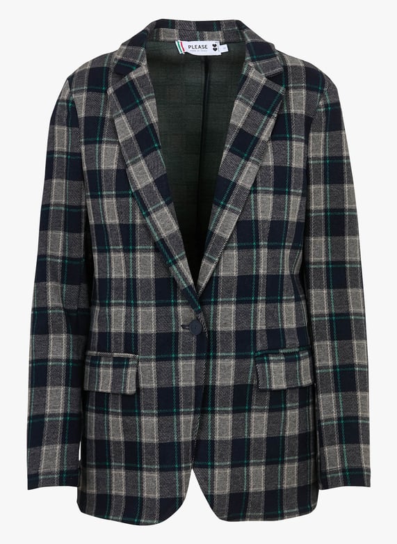 Blazer à carreaux en laine · Bleu Marine · Vestes | Massimo Dutti Blazer à carreaux en laine · Bleu Marine · Vestes | Massimo Dutti
