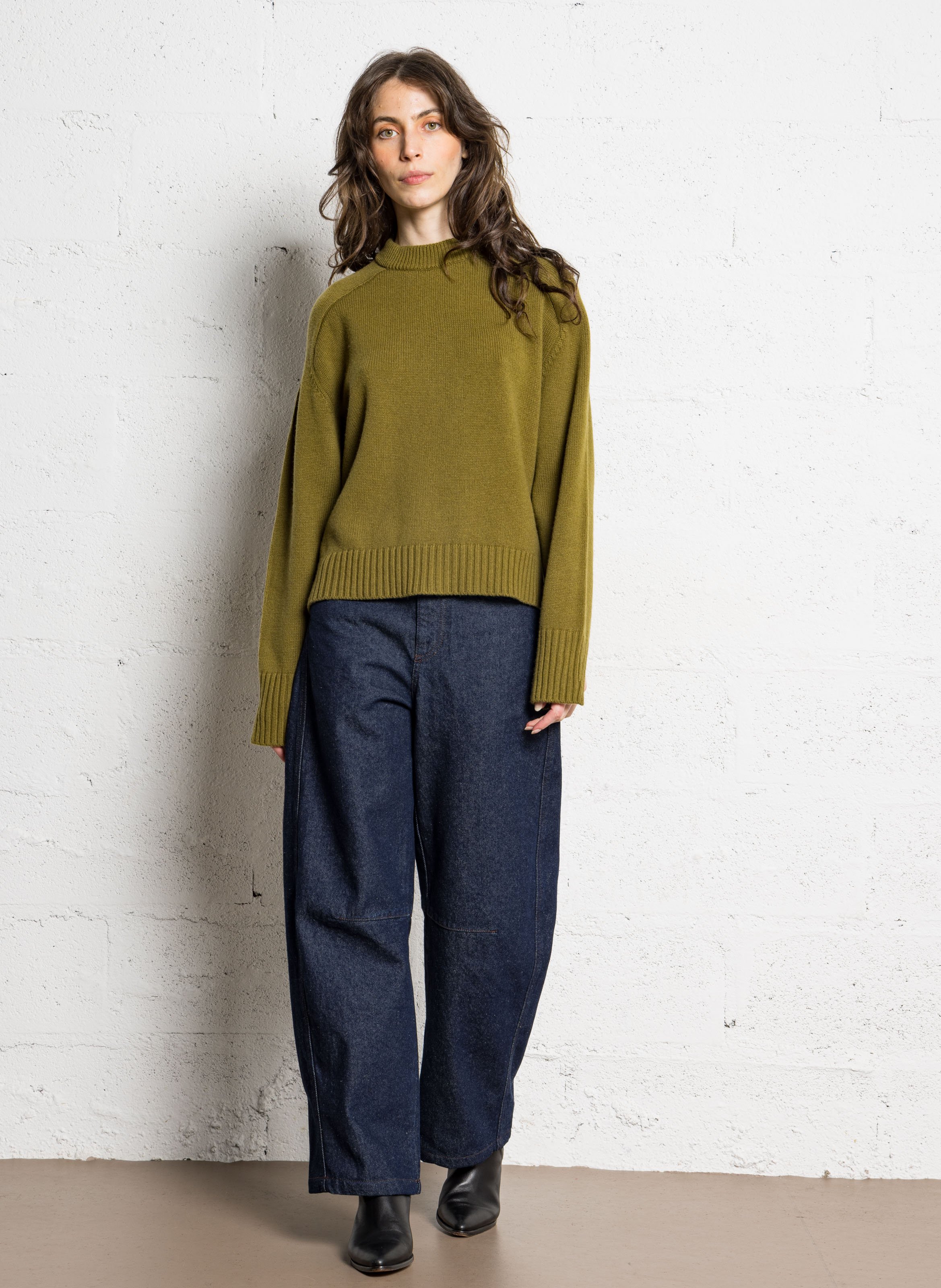 Gestreepte wollen trui SOEUR Bruin