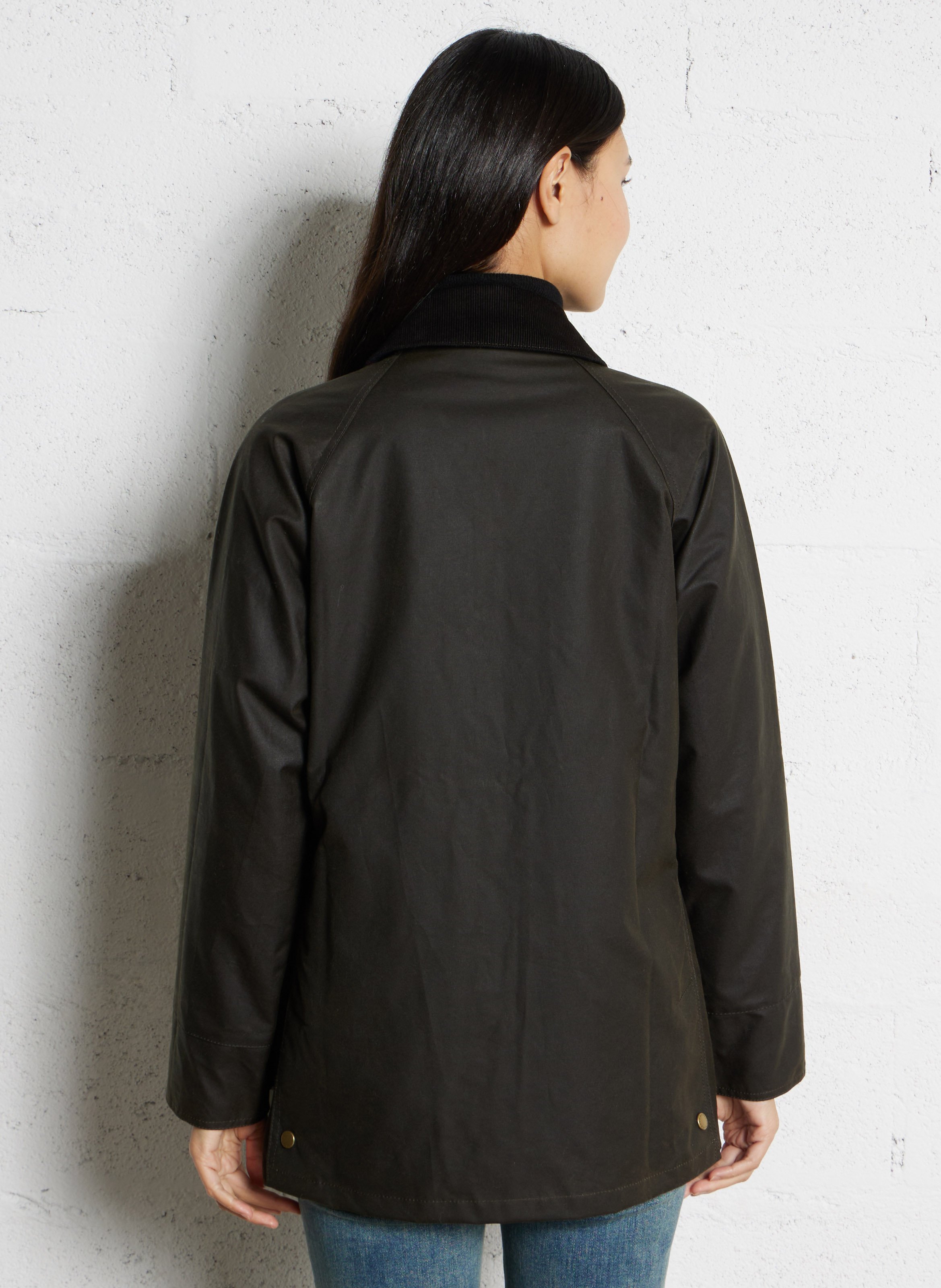 Parka col classique en coton BARBOUR Kaki