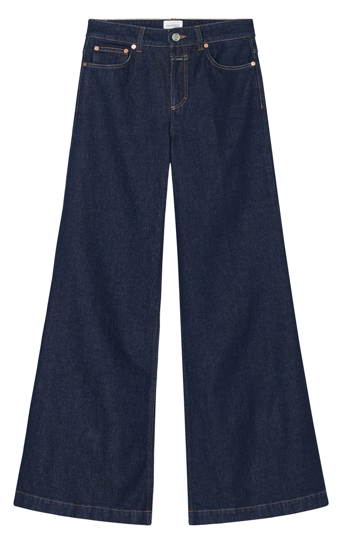 High-waisted flare jeans in denim CLOSED Blue