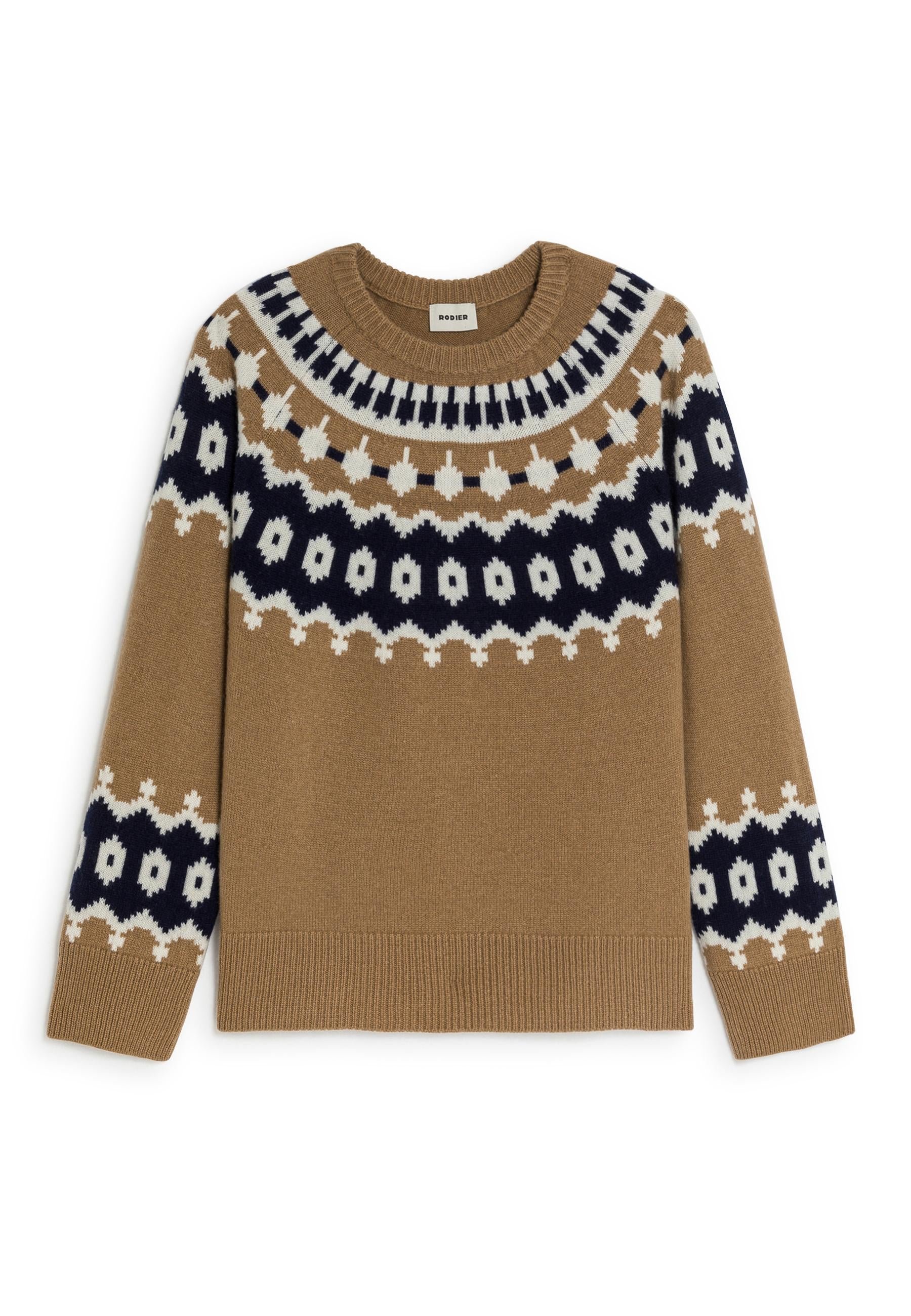 Cashmere Jacquard sweater RODIER Brown